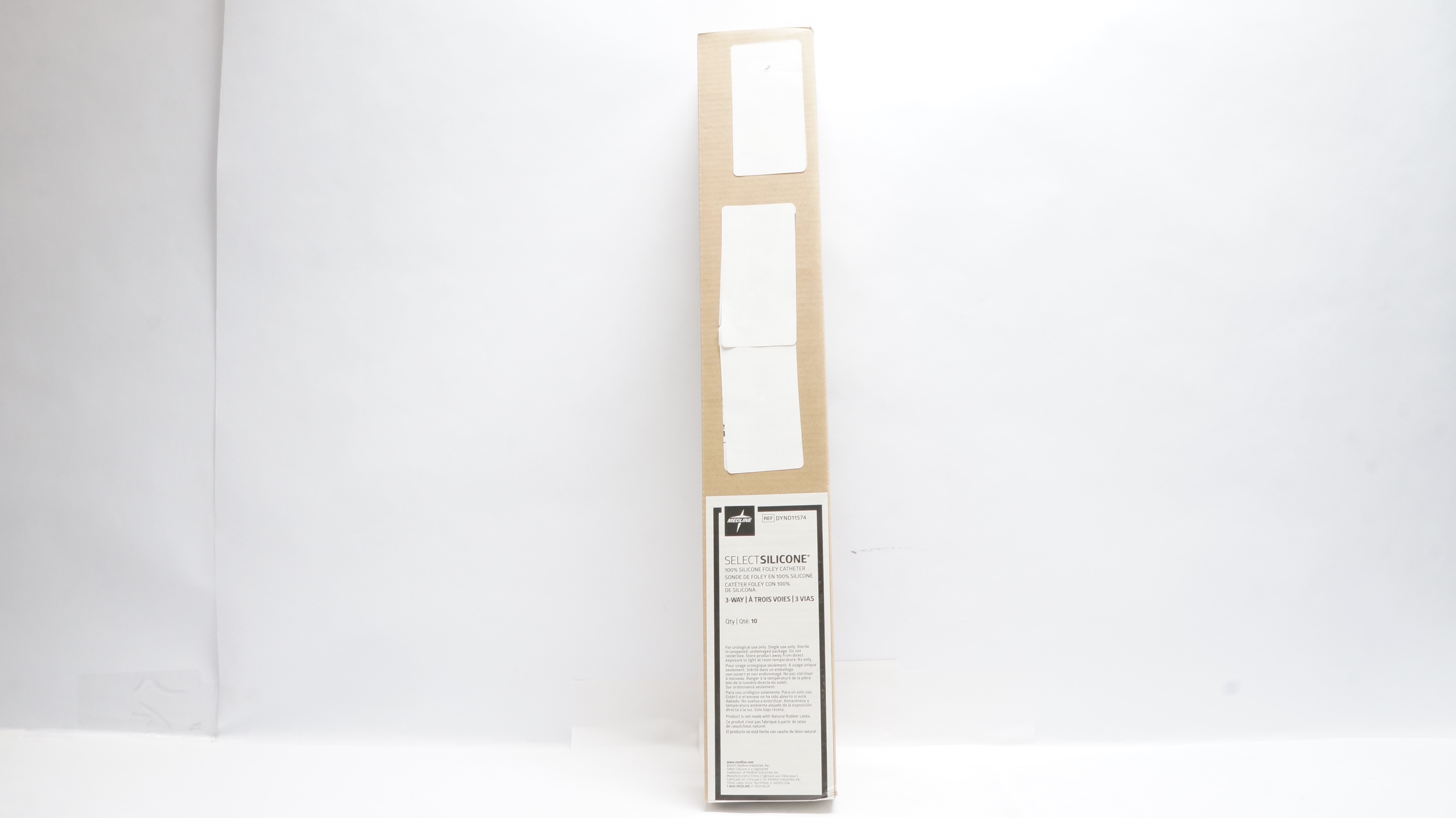 Medline DYND11574 SelectSilicone 100% Silicone Foley Cath. 3-Way 20Fr- Box of 10