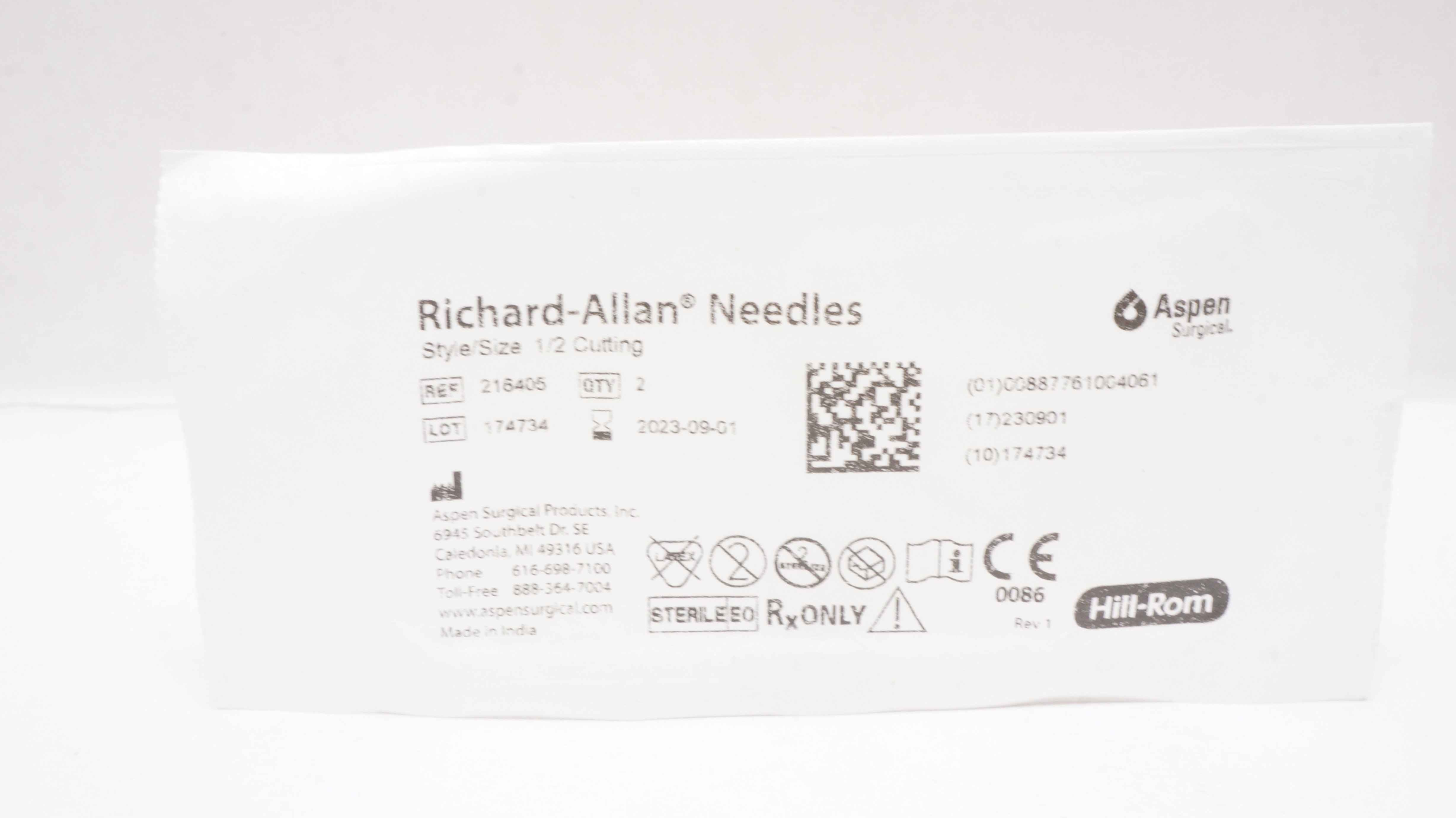 Aspen 216405 Richard-Allan Ndles 1/2 Cutting - Pack of 2