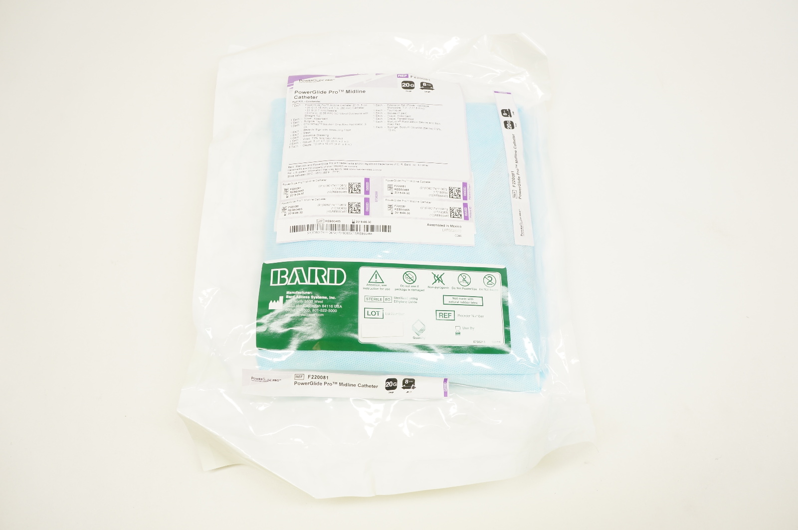 Bard F220081 Power Glide Pro Midline Cath. 20G x 8cm (x)