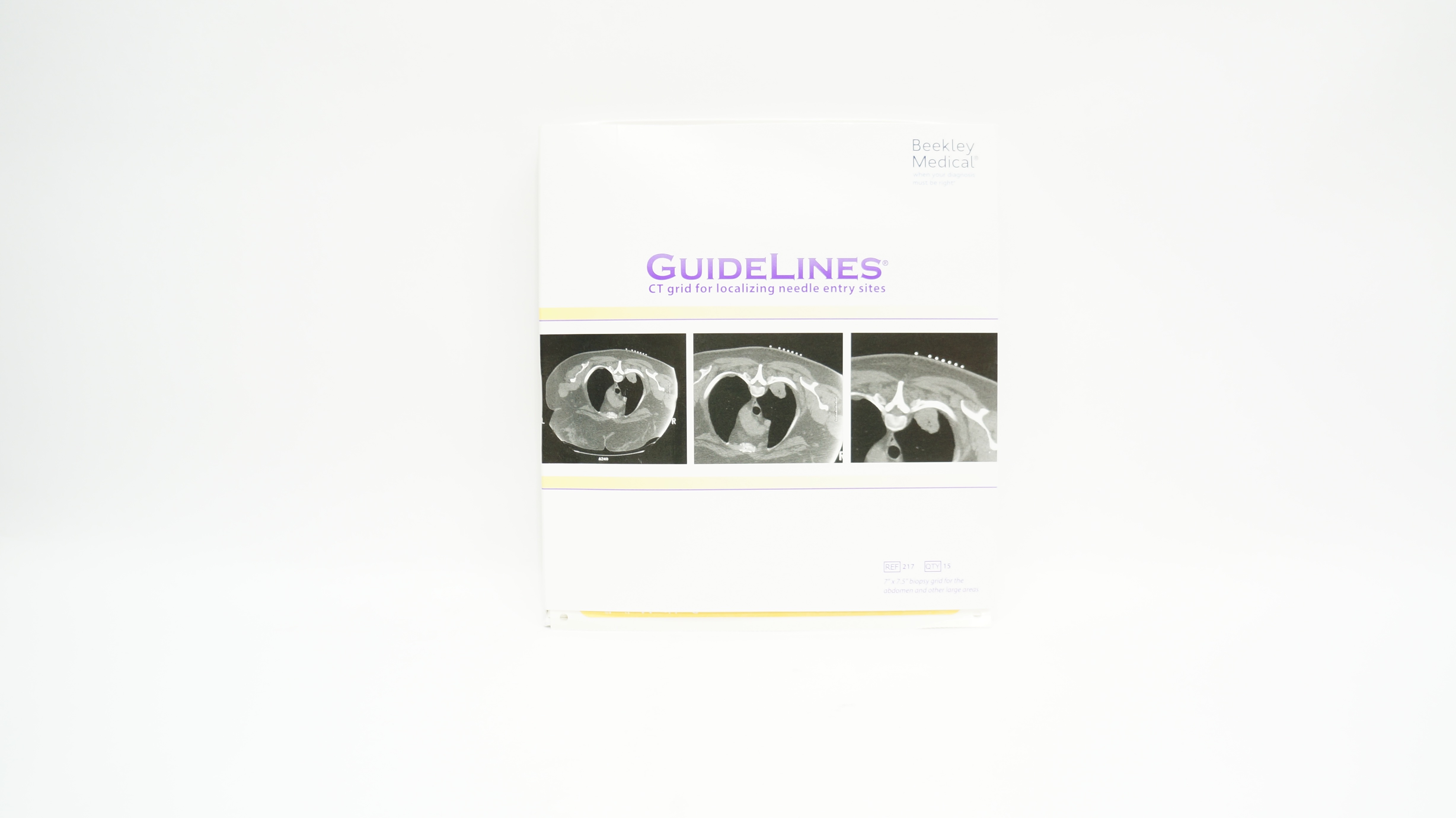 Beekley 217 GuideLines CT Biopsy Grid 7inch x 7.5 inch Box of 15