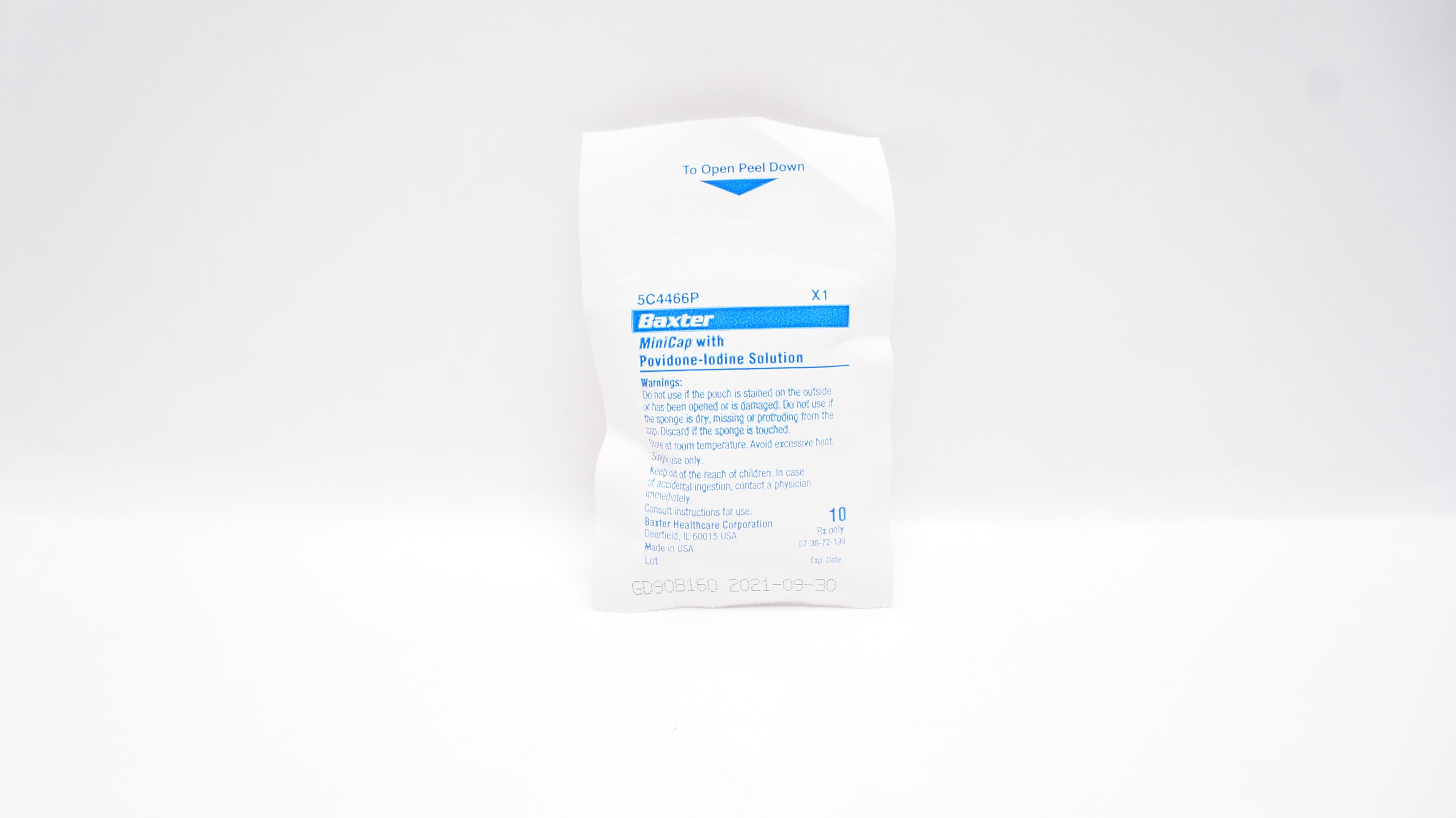 Baxter 5C4466P MiniCap with Povidone-Iodine Solution (x)