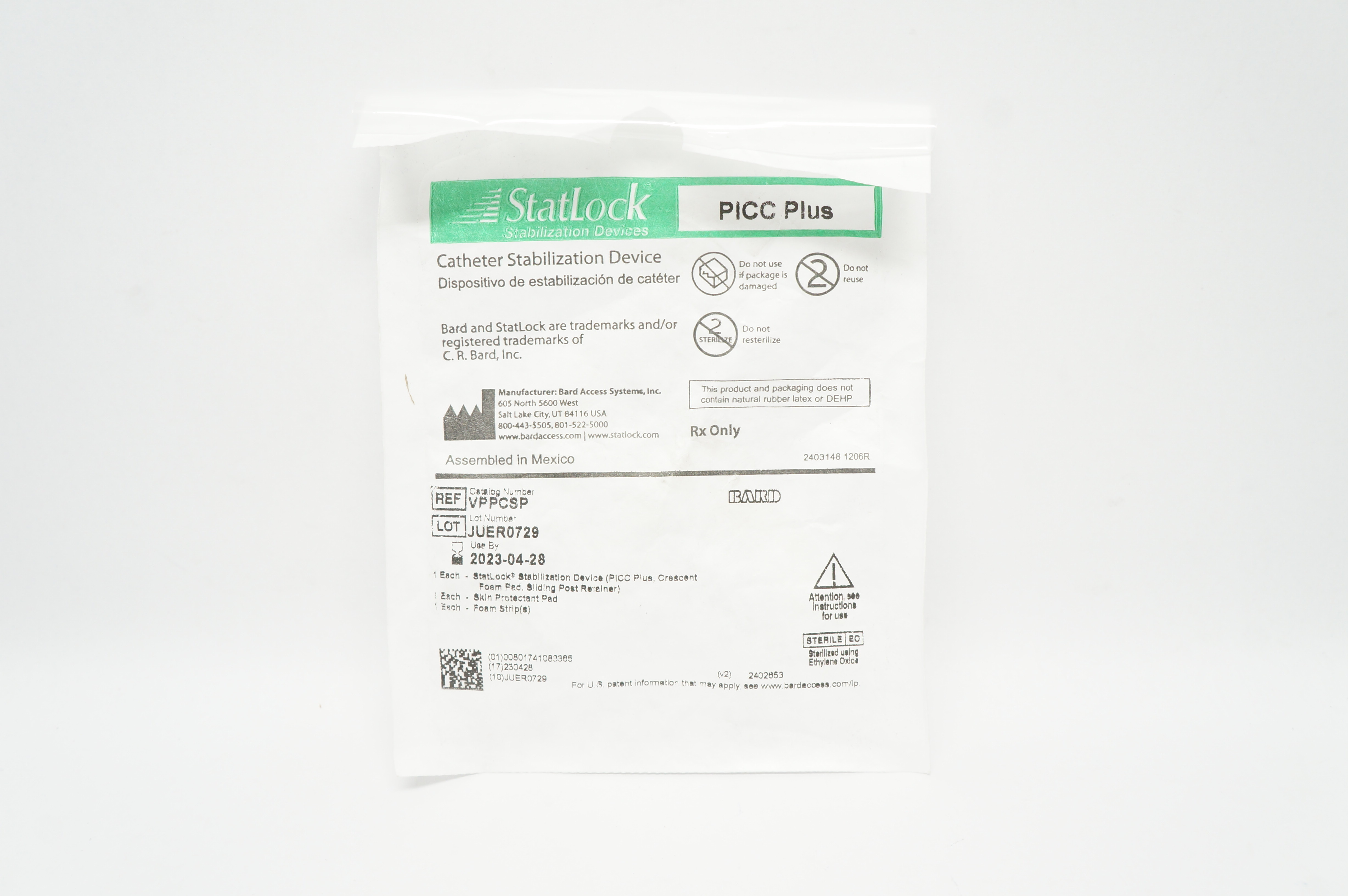 Bard VPPCSP StatLock Cath. Stabilization Device PICC Plus (x)