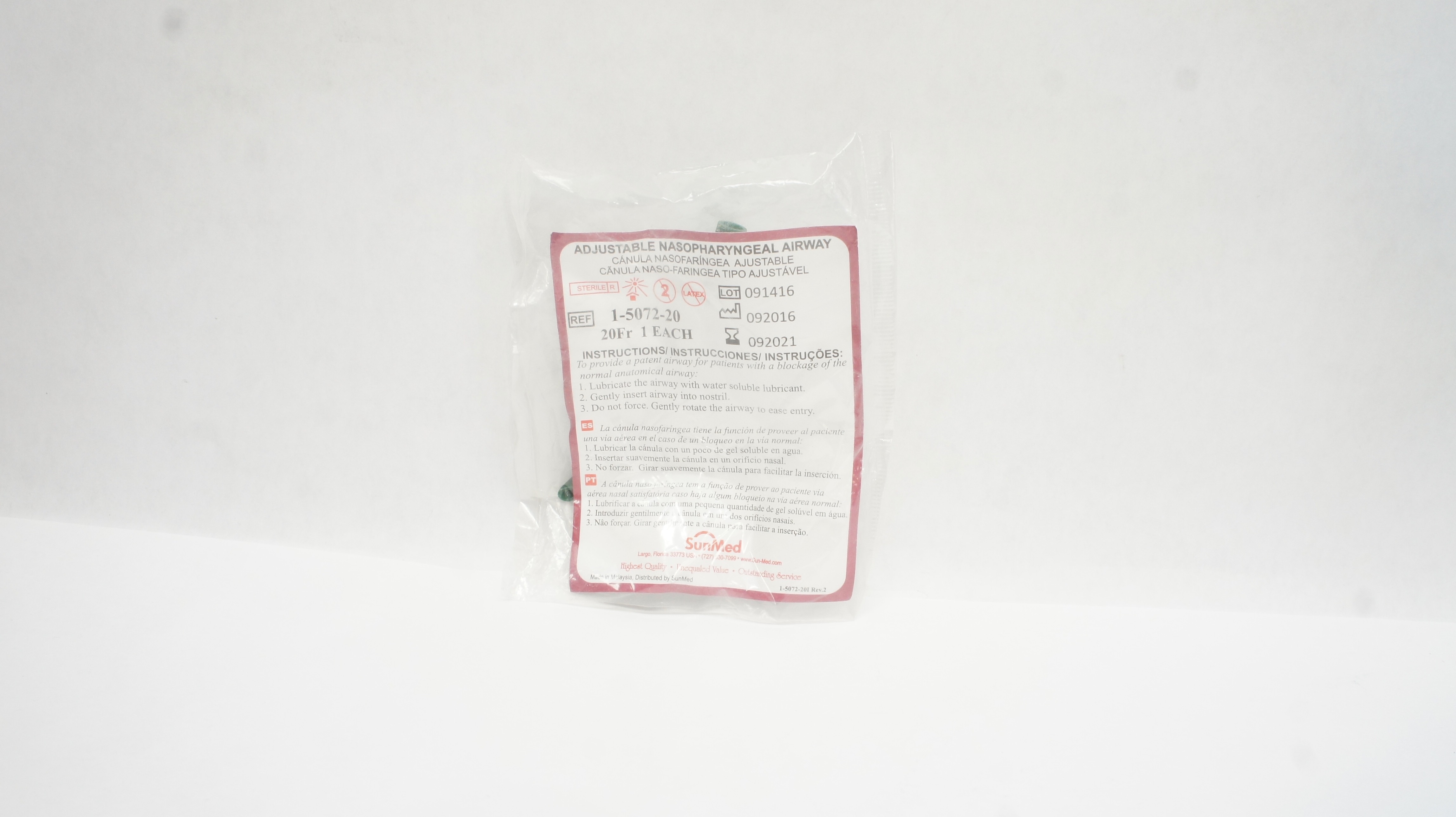 SunMed 1-5072-20 Robertazzi Nasopharyngeal Airway 20Fr (x)
