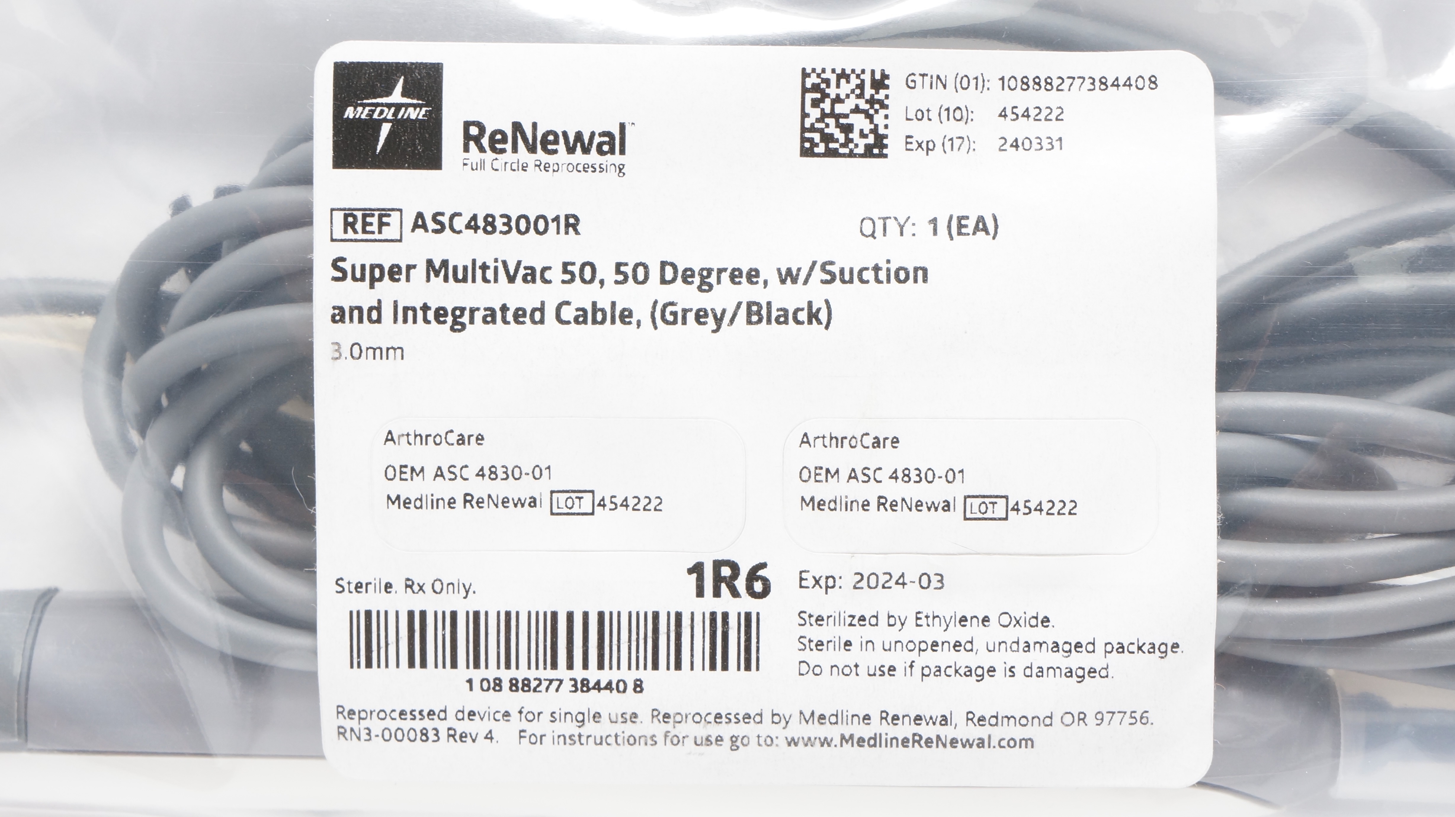 Medline ASC483001R ReNewal Super MultiVac 50 (x)
