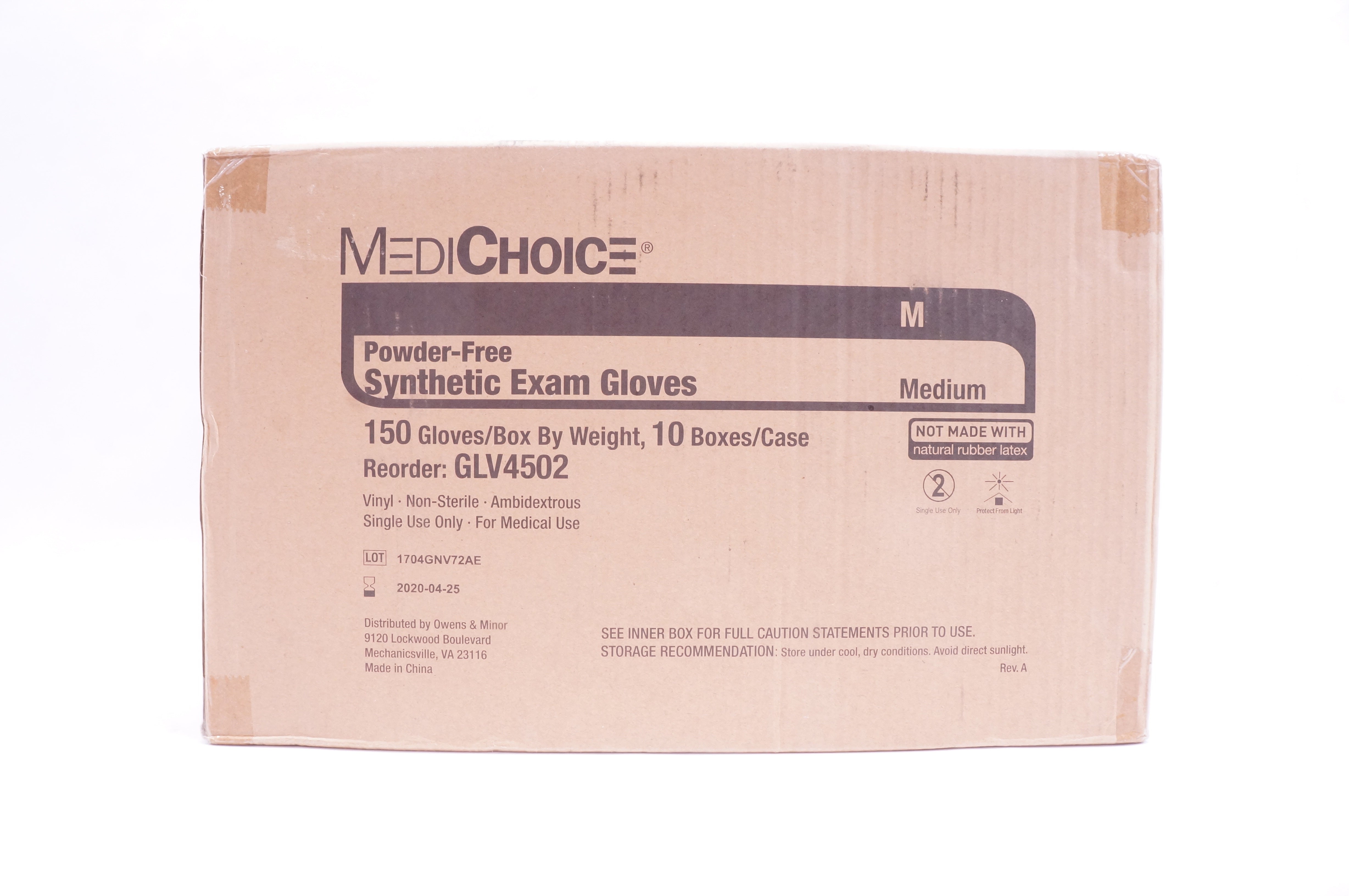 MediChoice GLV4502 Synthetic Exam Gloves Medium 150 gloves Case of 10