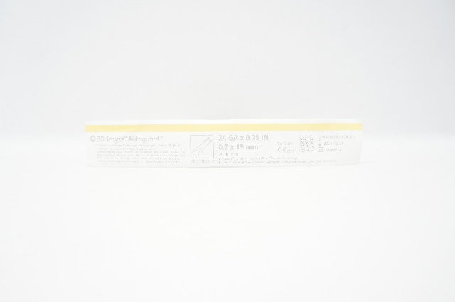 BD 381412 BD Insyte Autoguard Shielded I.V. Cath. 24Ga x 0.75 inch x 20ml/min(x)