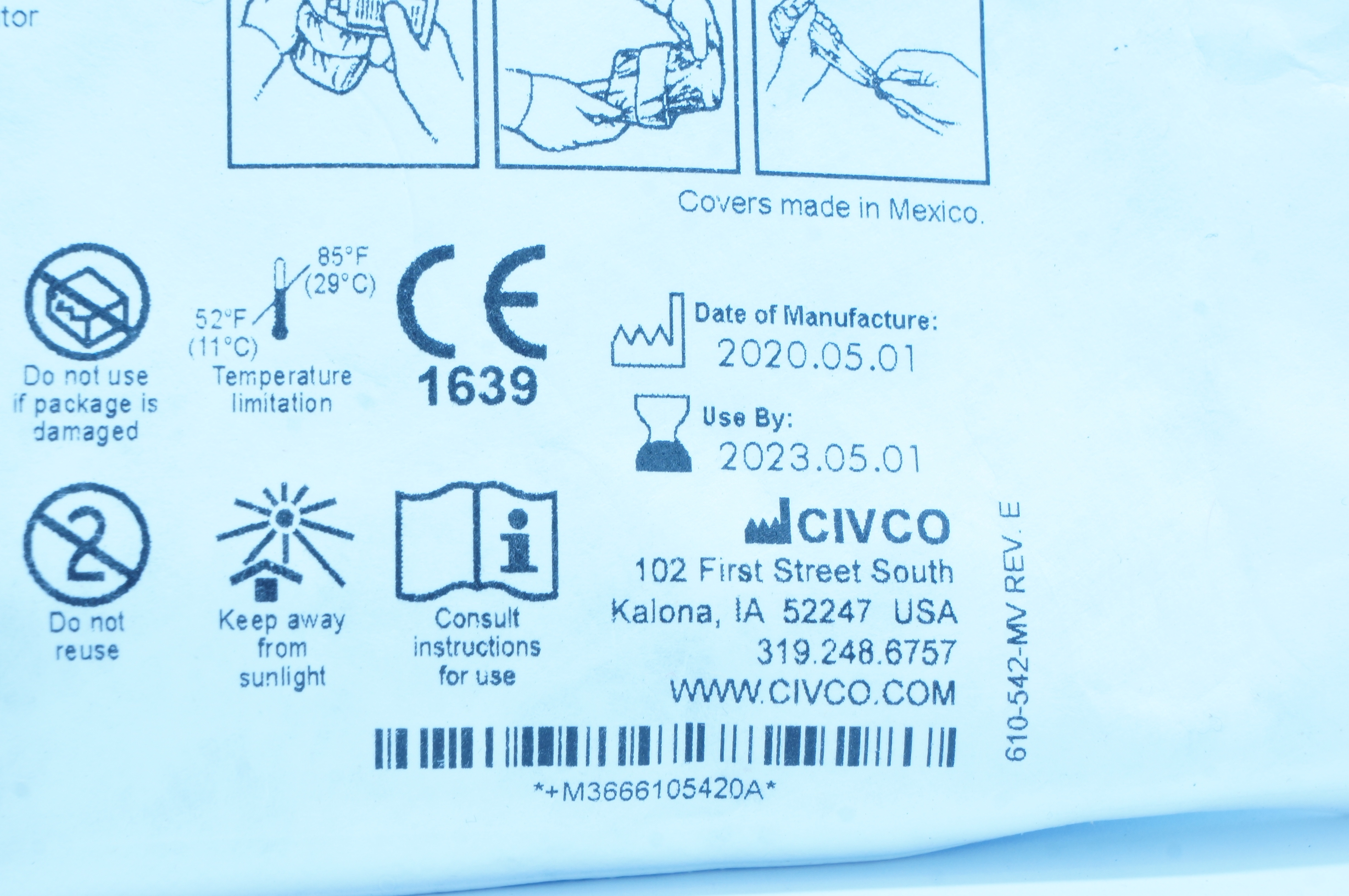 Civco 610-542 CIV-Flex Transducer Cover 14 x 91.5cm