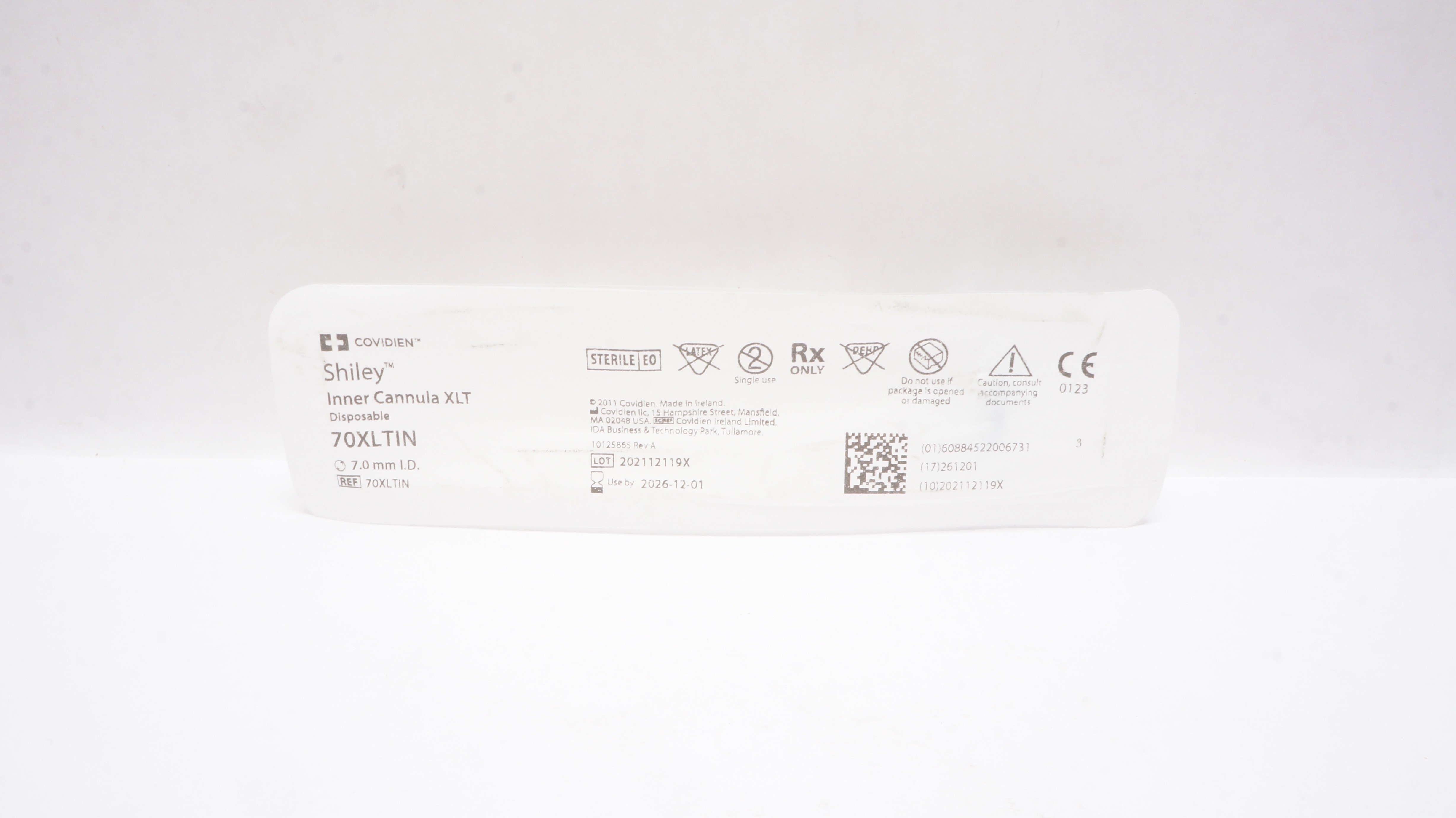 Covidien 70XLTIN Shiley Inner Cannula XLT Disposable 7.0mm I.D.