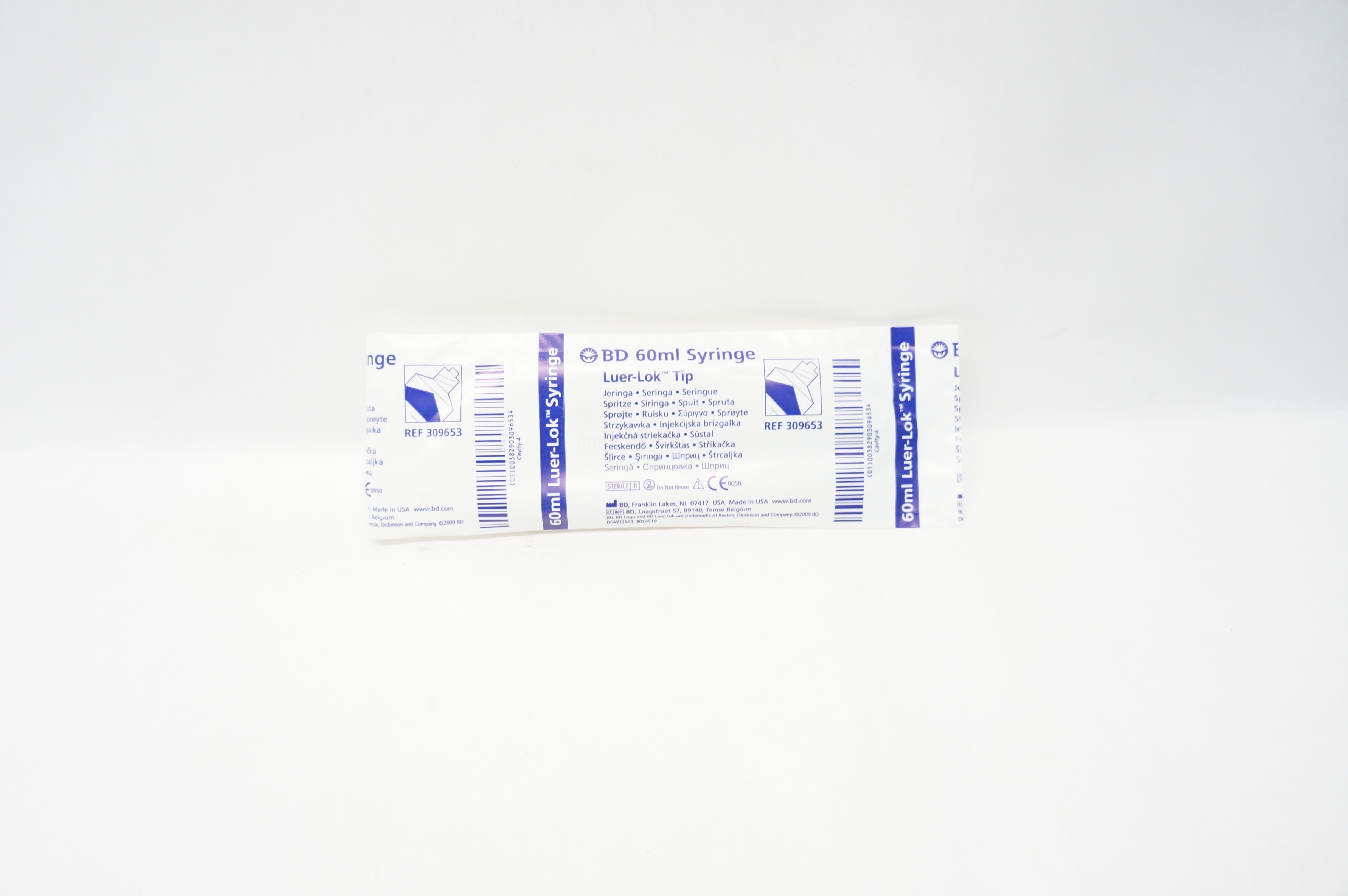 BD 309653 Luer-Lok Tip, Syringe 60ml (x)
