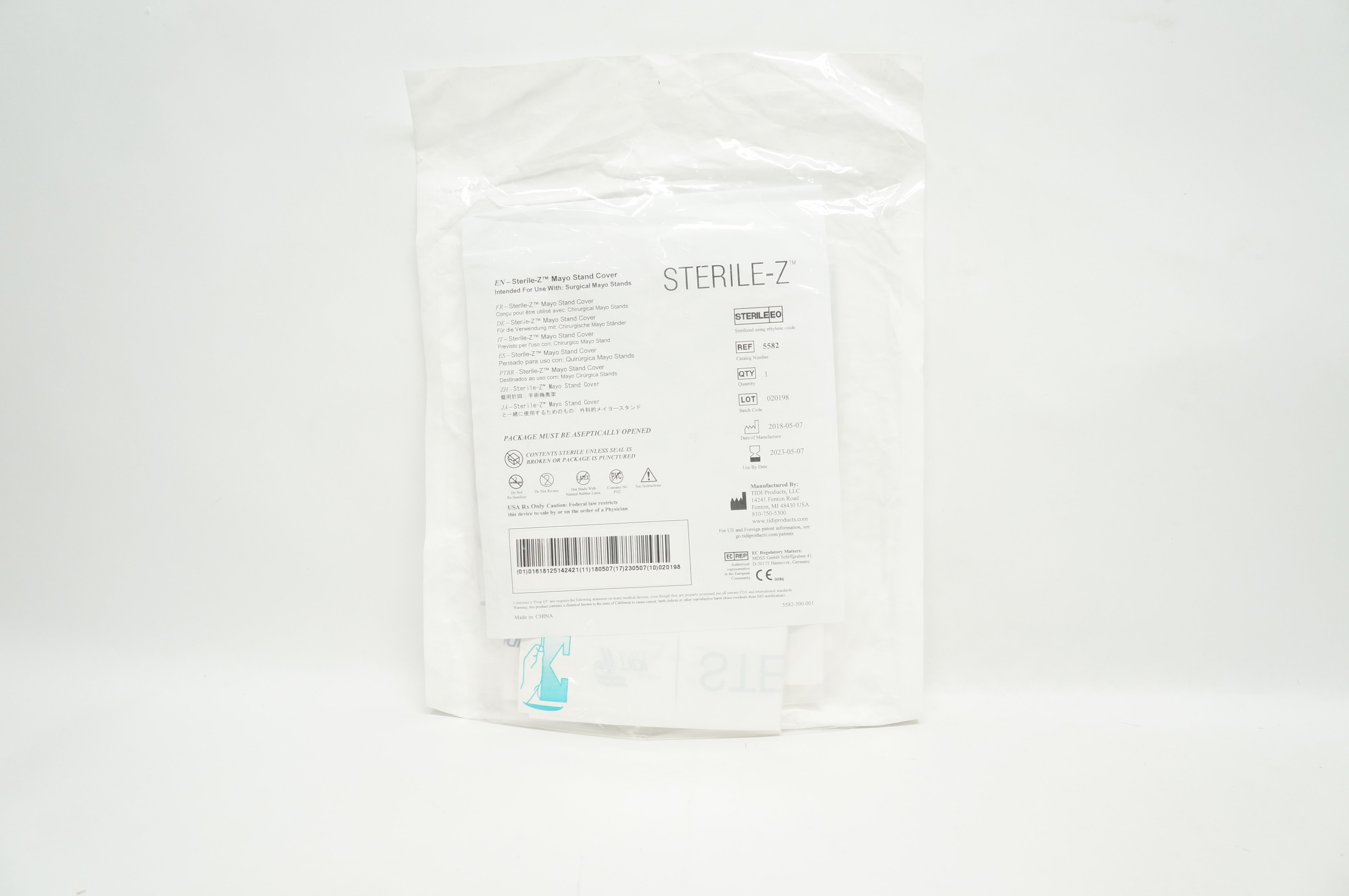 TIDI Products 5582 Sterile-Z Mayo Stand Cover
