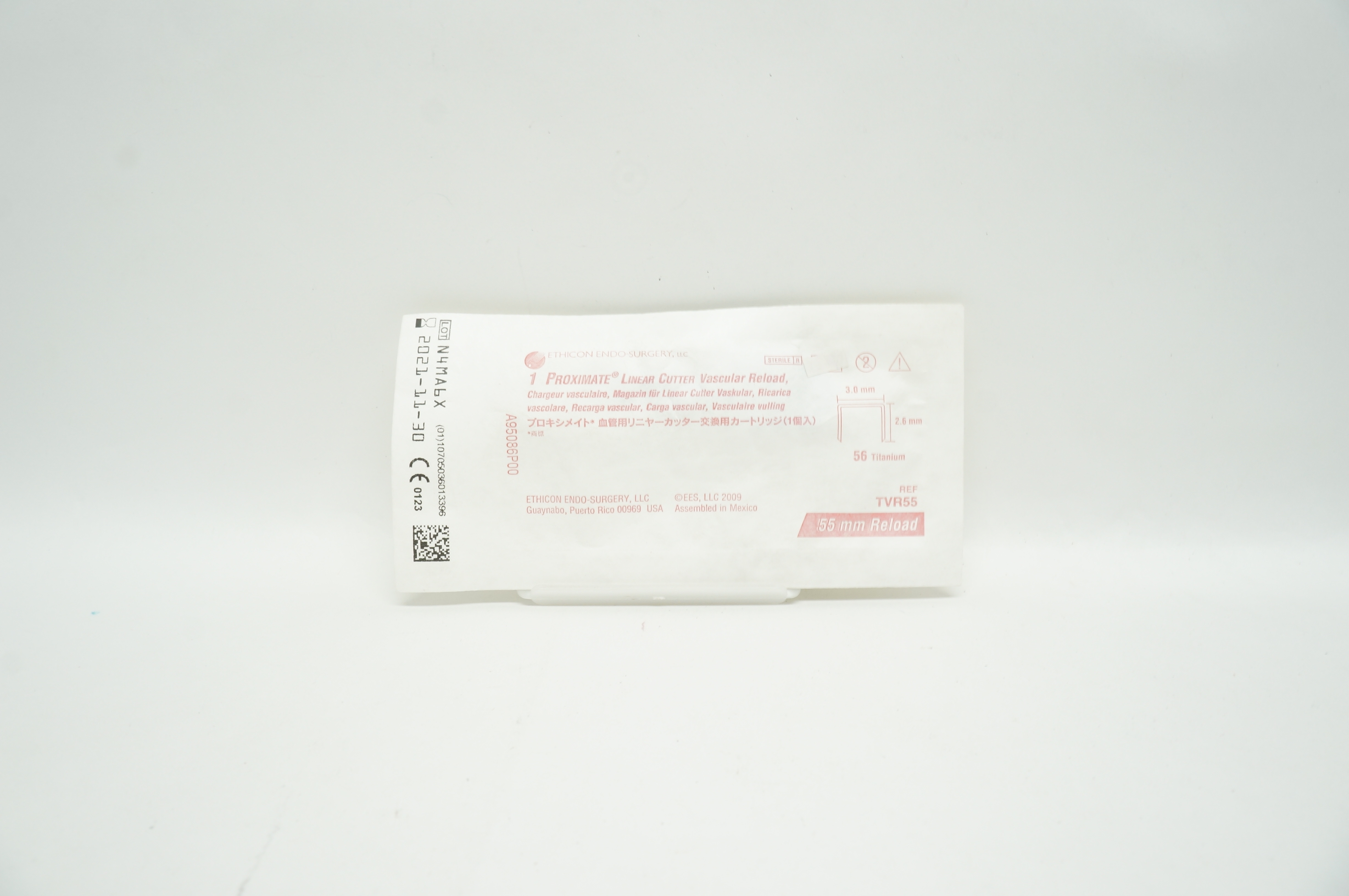 Ethicon TVR55 1Proximate Linear Cutter Vascular 55mm Reload 56 Titanium 3x2.6mm