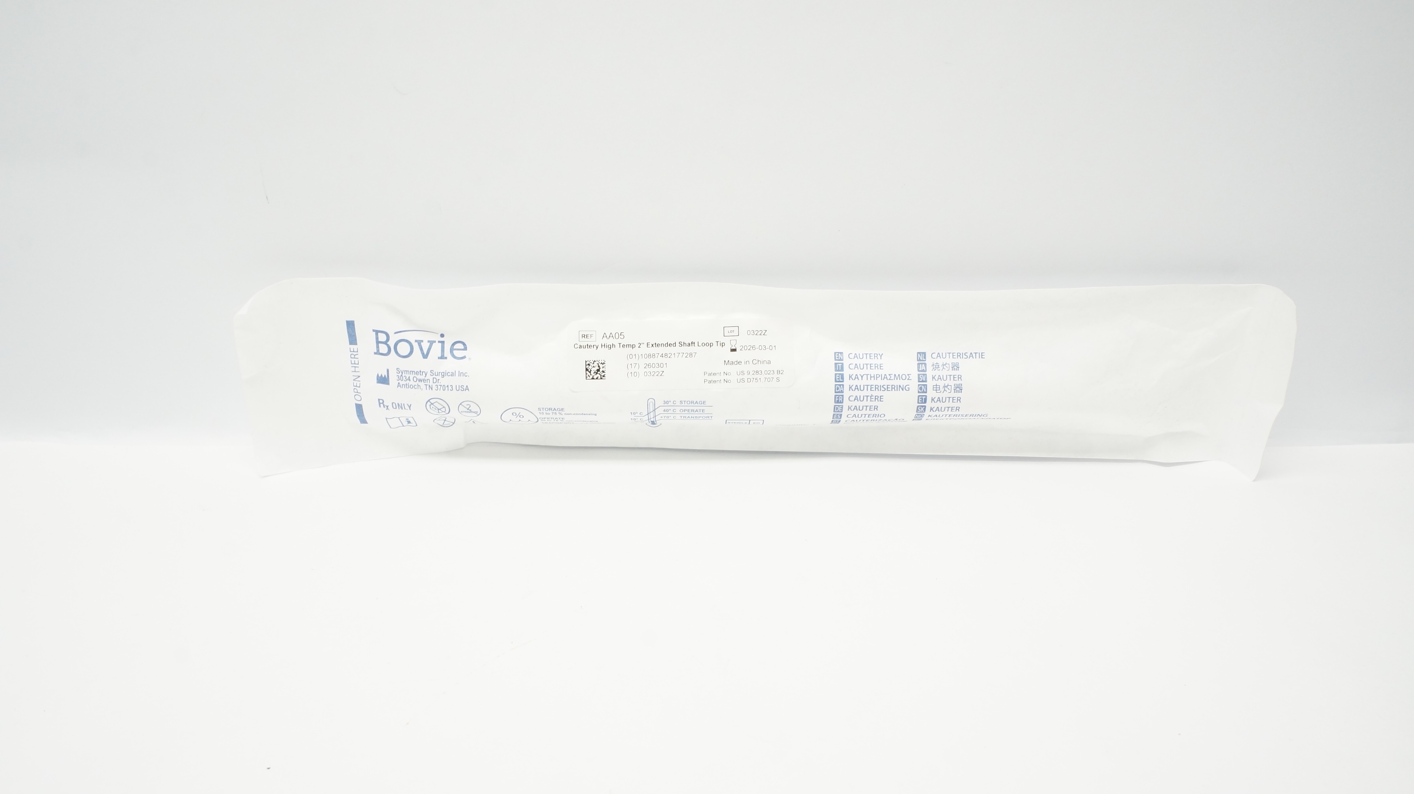 Bovie AA05 Cautery High Temp 2In Extended Shaft Loop Tip