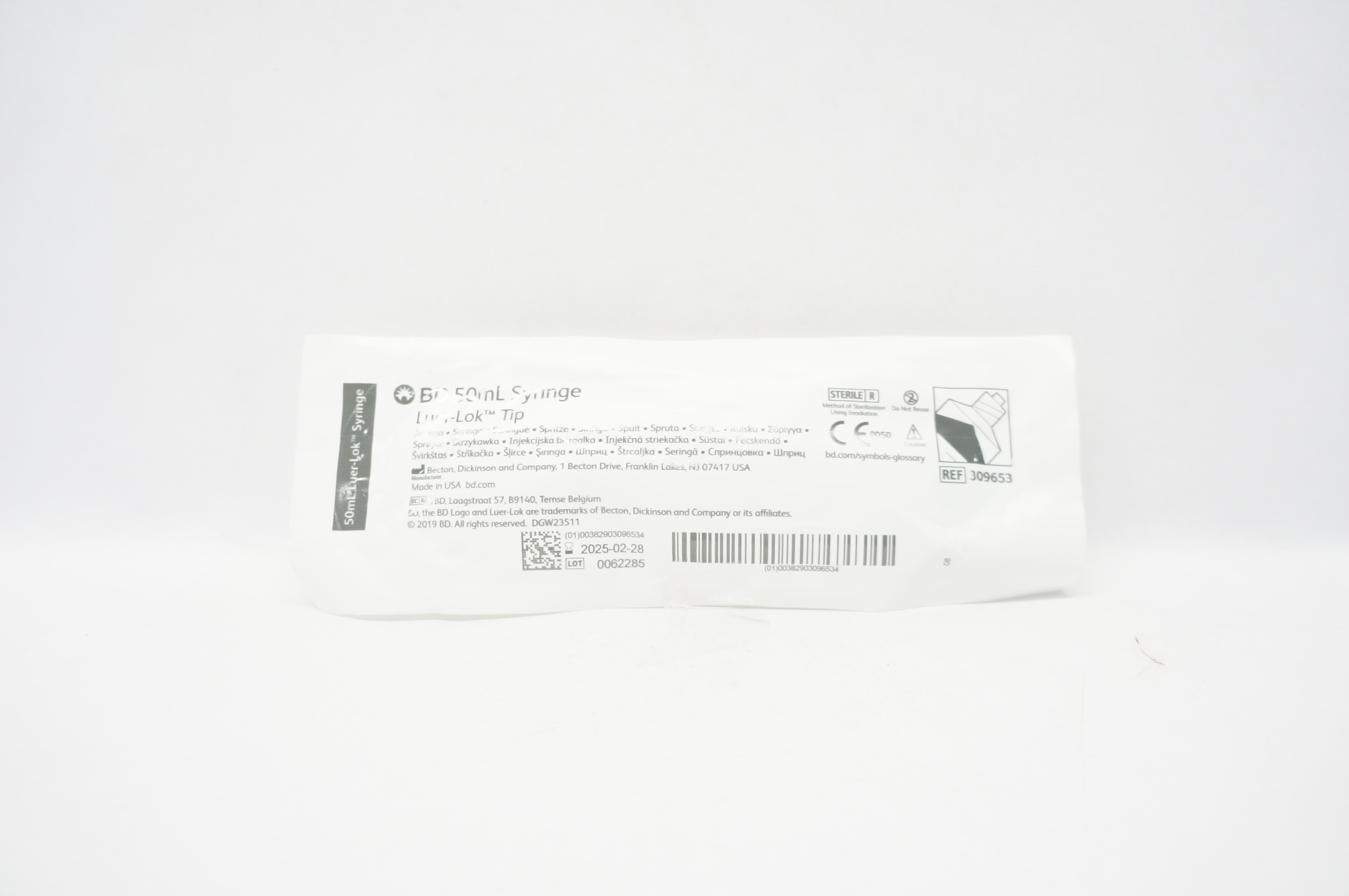 BD 309653 60ml Syringe Luer-Lok Tip