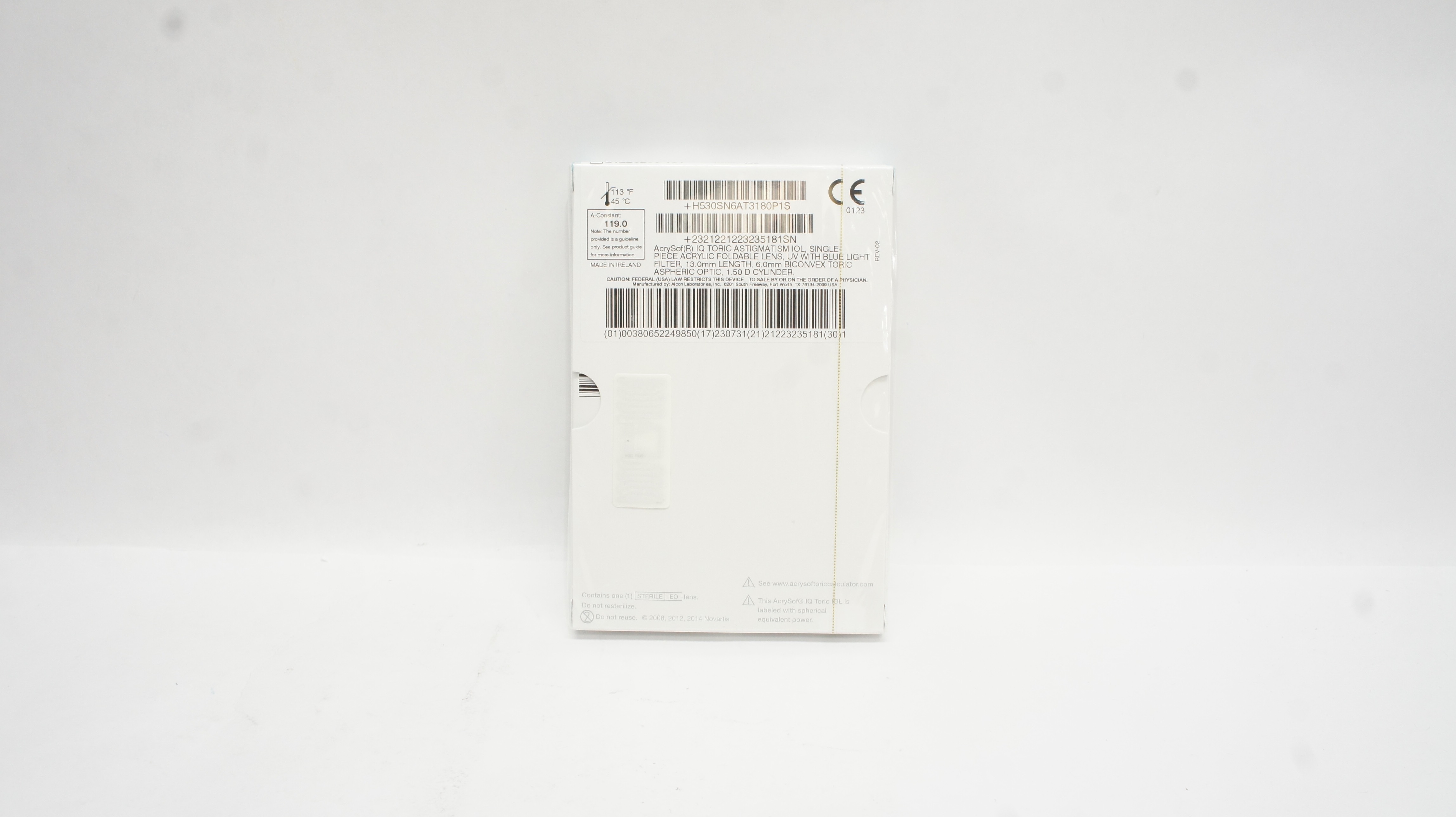 AcrySof IQ SN6AT3 Alcon Toric Astigmatism IOL 20.5D x 13.0 mm (x)