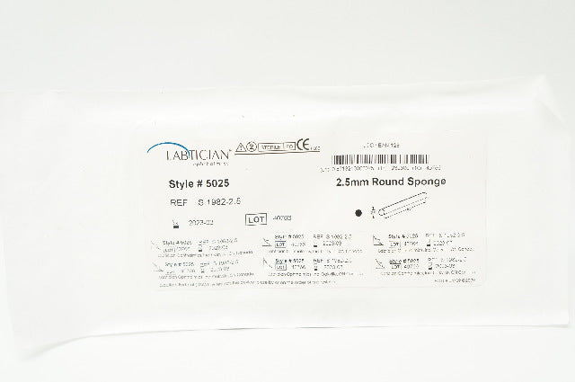 Labtician Ophthalmics S 1982-2.5 Round Sponge 2.5mm, Style # 5025