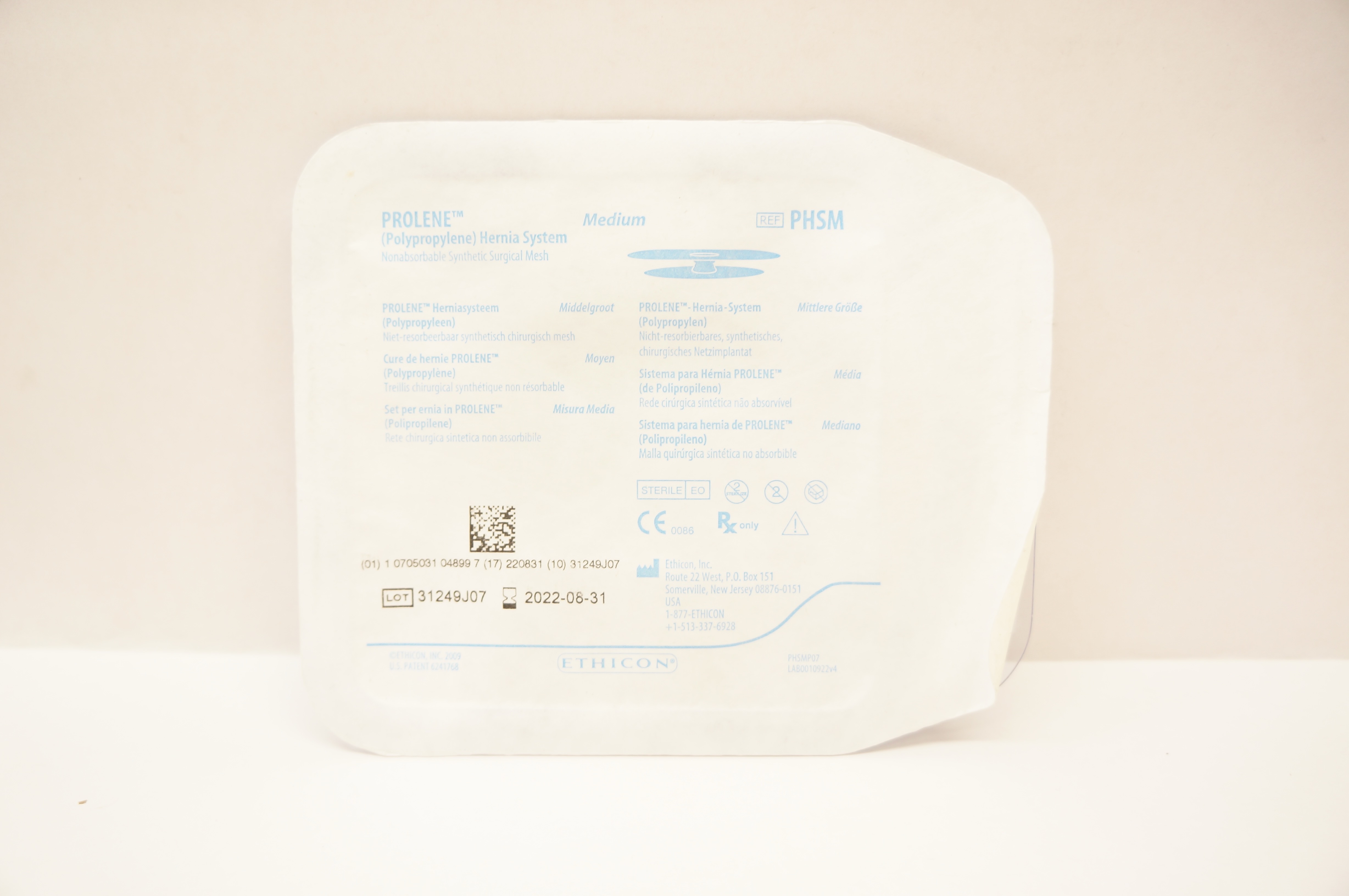 Ethicon PHSM Prolene Hernia System Nonabsorbable Surgical Mesh Medium (x)