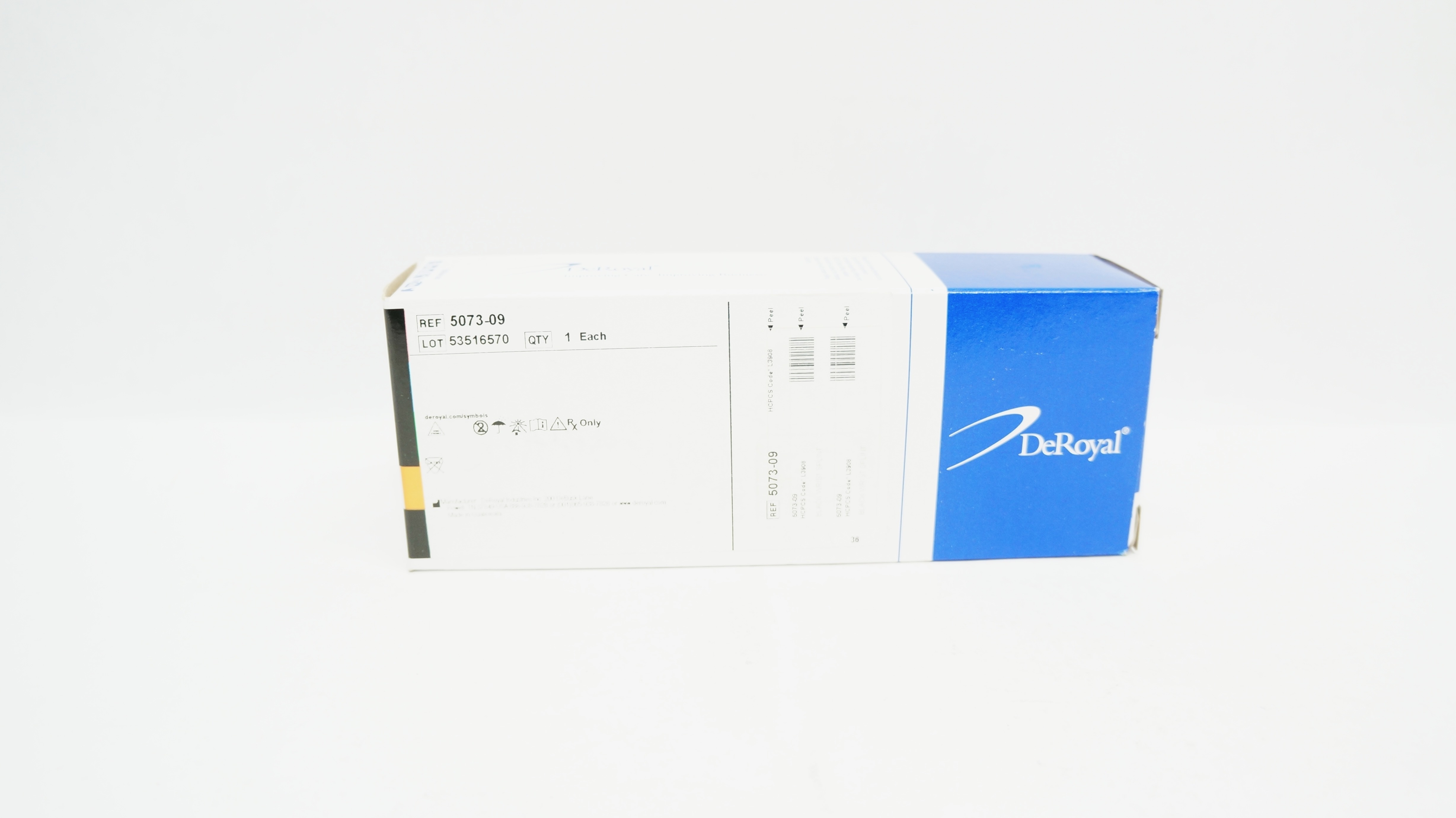 DeRoyal 5073-08 Black Wrist Splint 8 Inch, Left, Large