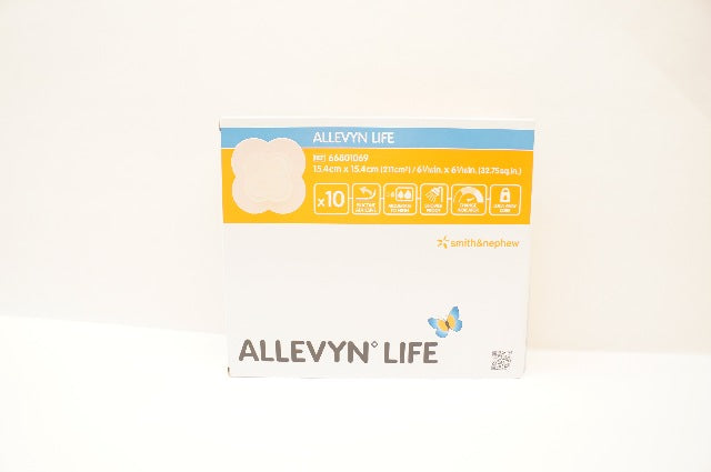 Smith&Nephew 66801069 Allevyn Life Silicone Adhesive 6-1/16inx6-1/16in-Box of 10