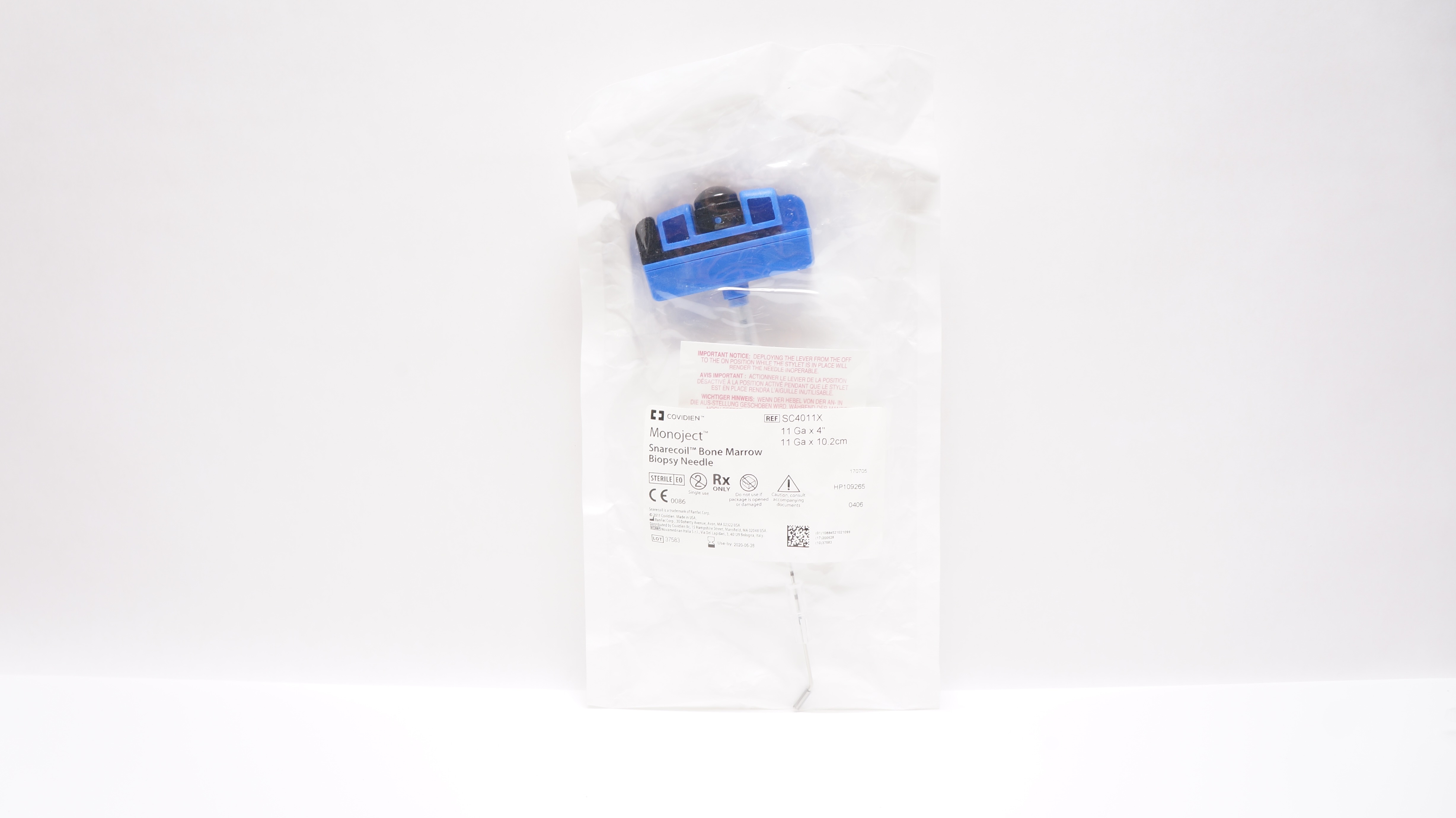 Covidien SC4011X Monoject Snarecoil Bone Marrow Biopsy Ndle 11Ga x 4inch (x)