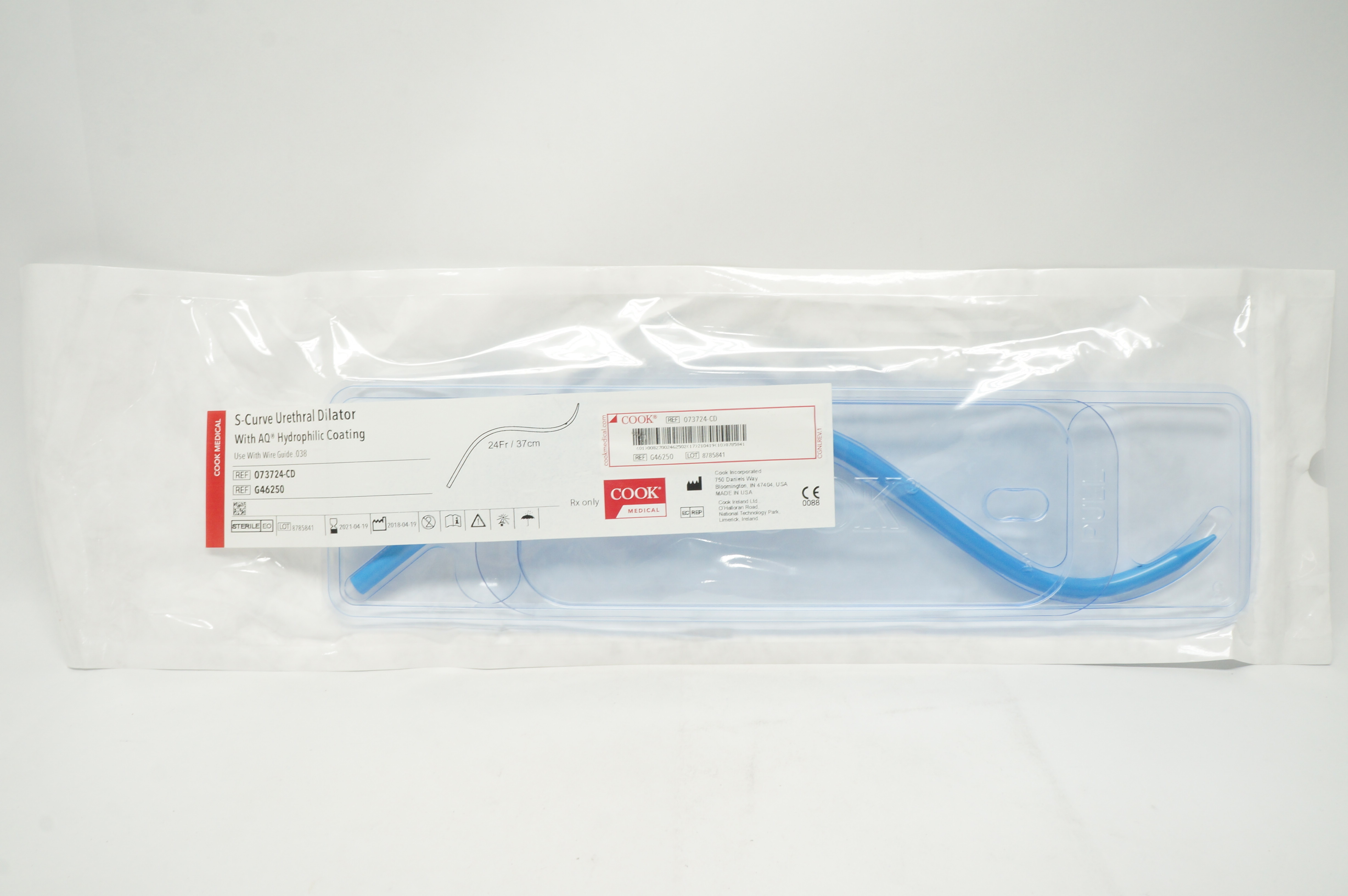 4A Urethral Dilator Set – 8Fr To 24Fr, 40cm, S-Shape, Semi-Rigid, Urology Grade, Made In India