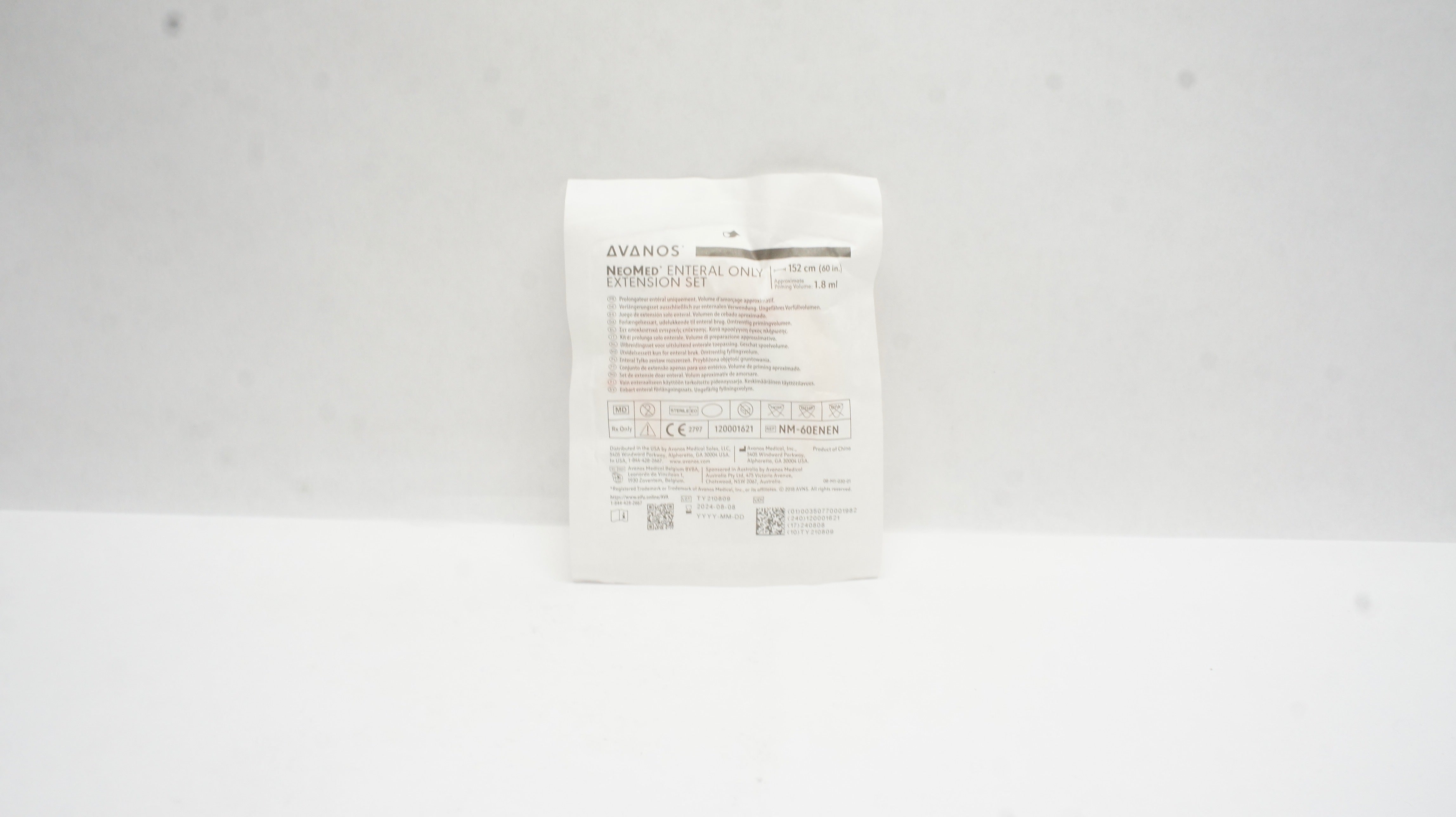 Avanos NM-60ENEN NeoMed Enteral Extension Set Priming Volume 1.8mL x 60inch