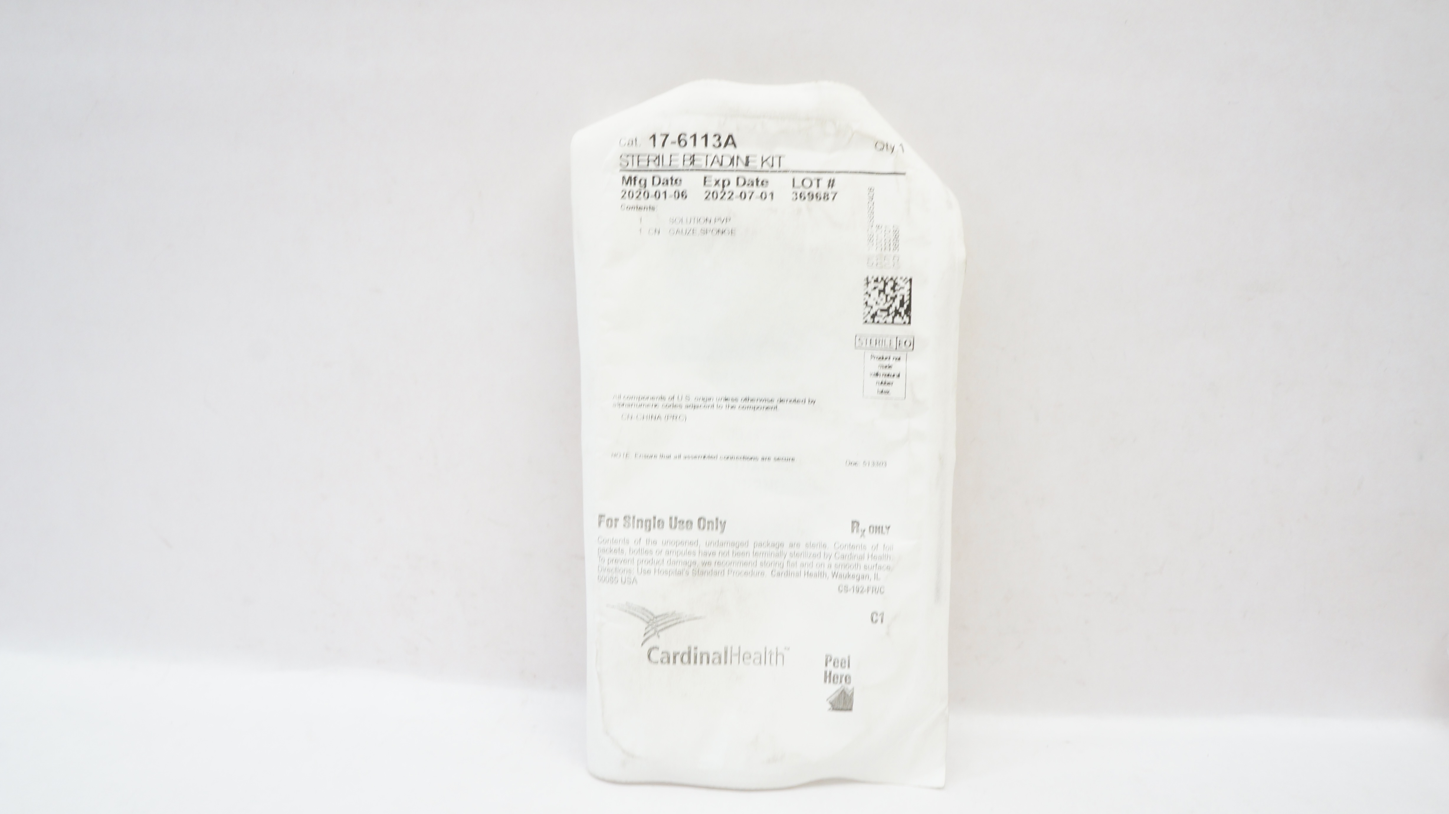 Cardinal Health 17-6113A Sterile Betadine Kit (x)
