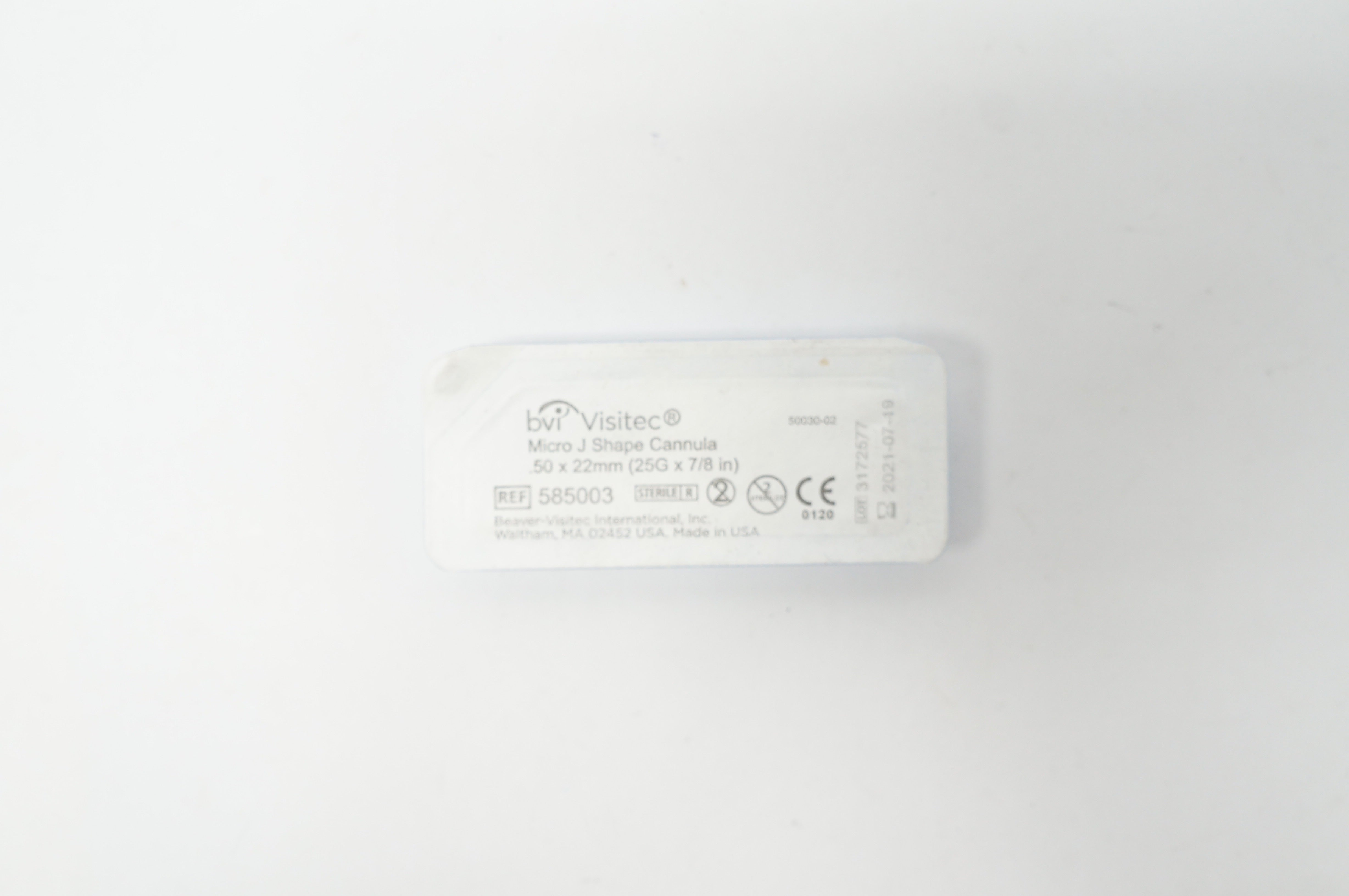 BVI 585003 Visitec Micro J Shape Cannula 25G x 7/8inch (x)