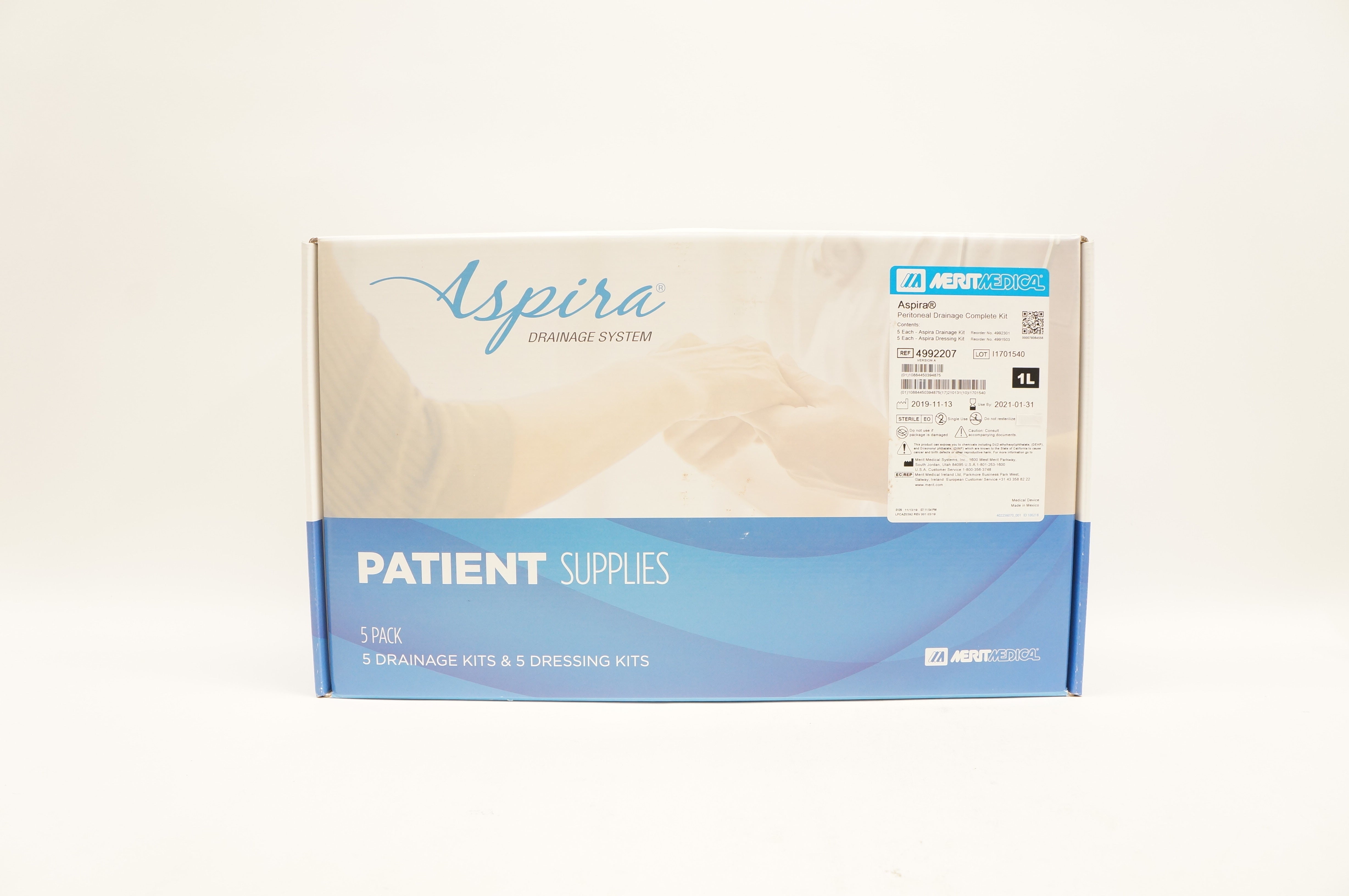 Merit Medical 4992207 Aspira Peritoneal Drainage Complete Kit 1L (x)