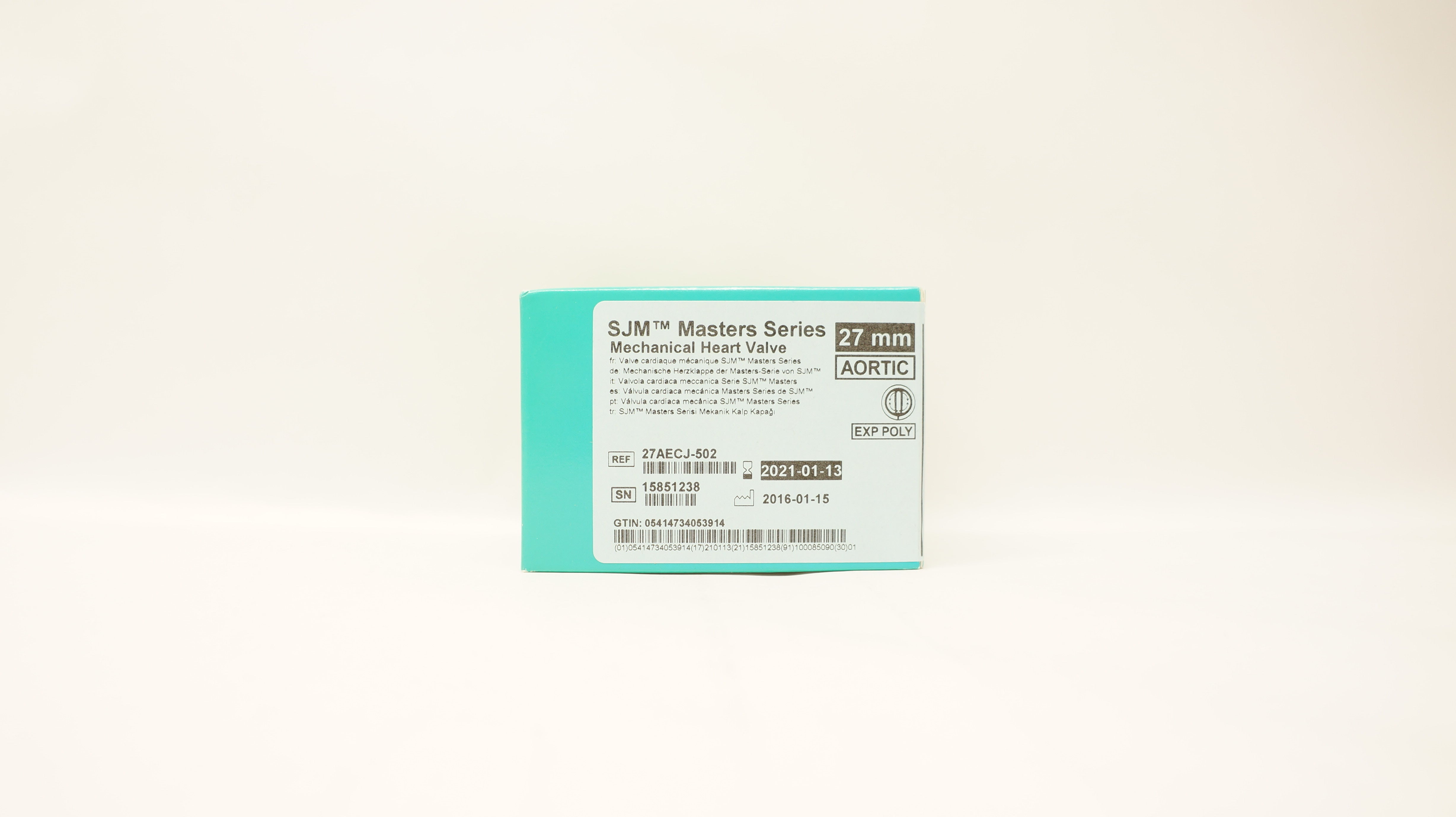 St.Jude Medical 27AECJ-502 SJM Masters Series Mechanical Heart Valve 27mm (x)