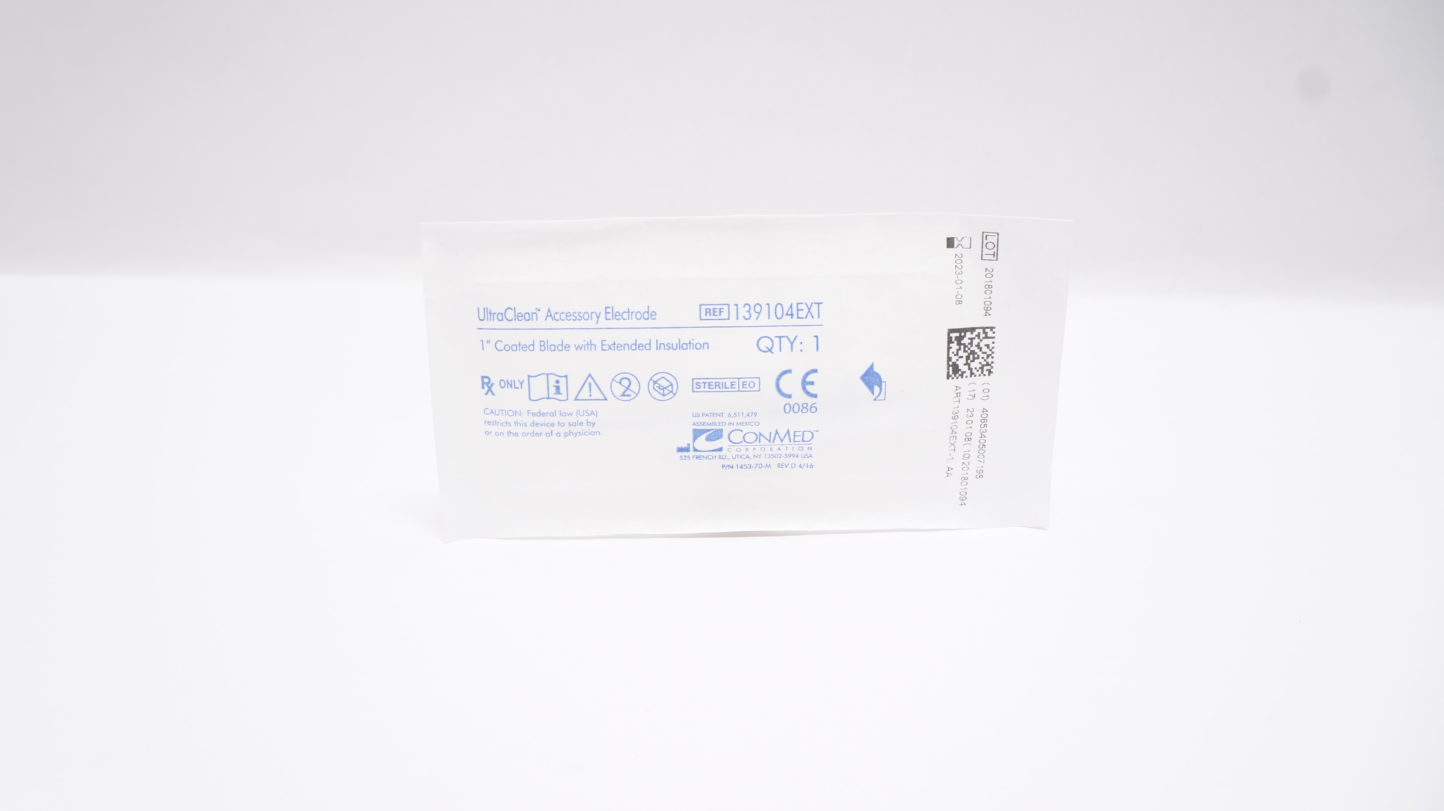 ConMed 139104EXT UltraClean 1inch Coated Blade w/Extended Insulation (x)