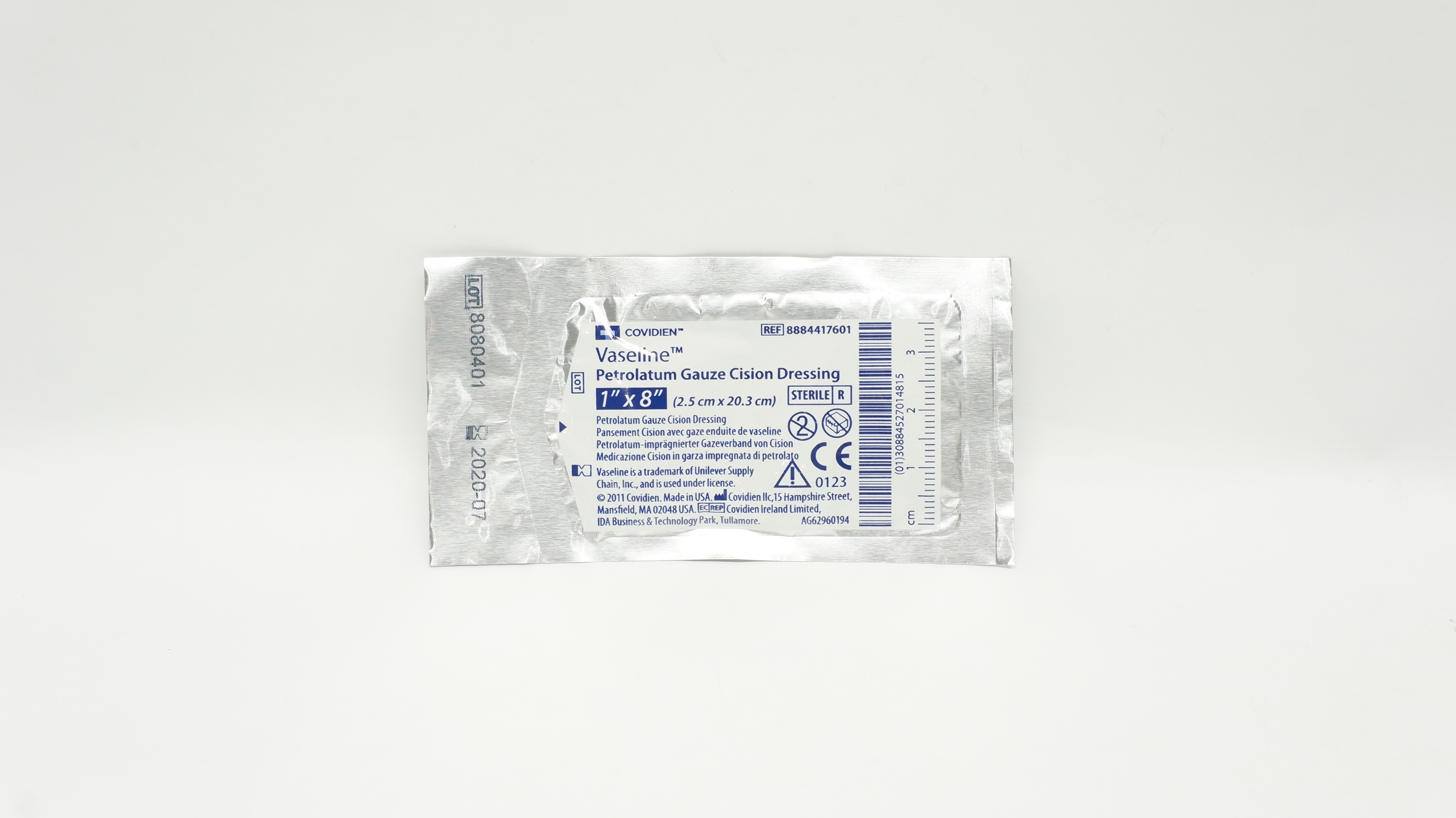 Covidien 8884417601 Vaseline Petrolatum Gauze Cision Dressing 1inch x 8inch (x)