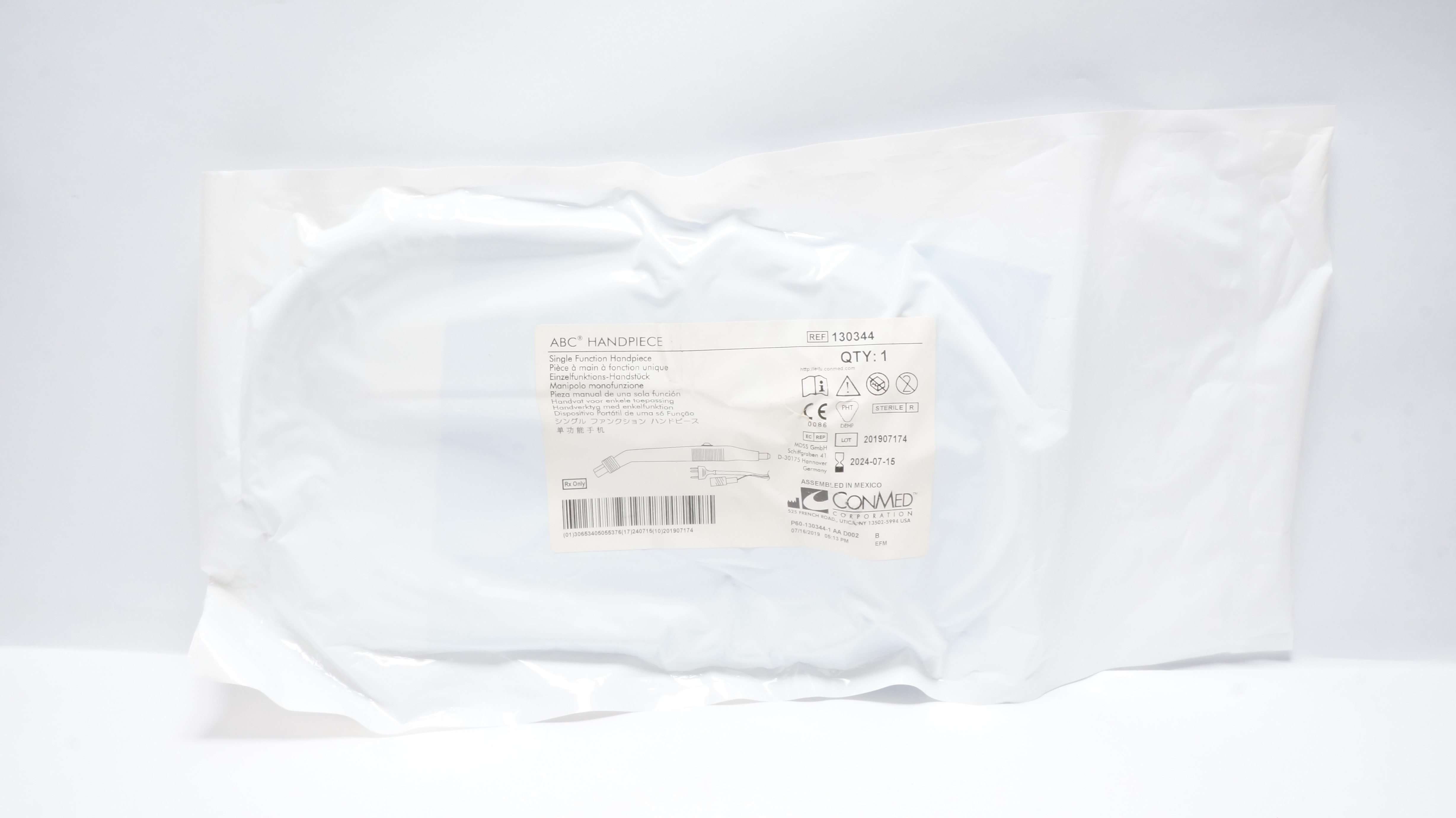 Conmed 130344 ABC Single Function Handpiece (x)