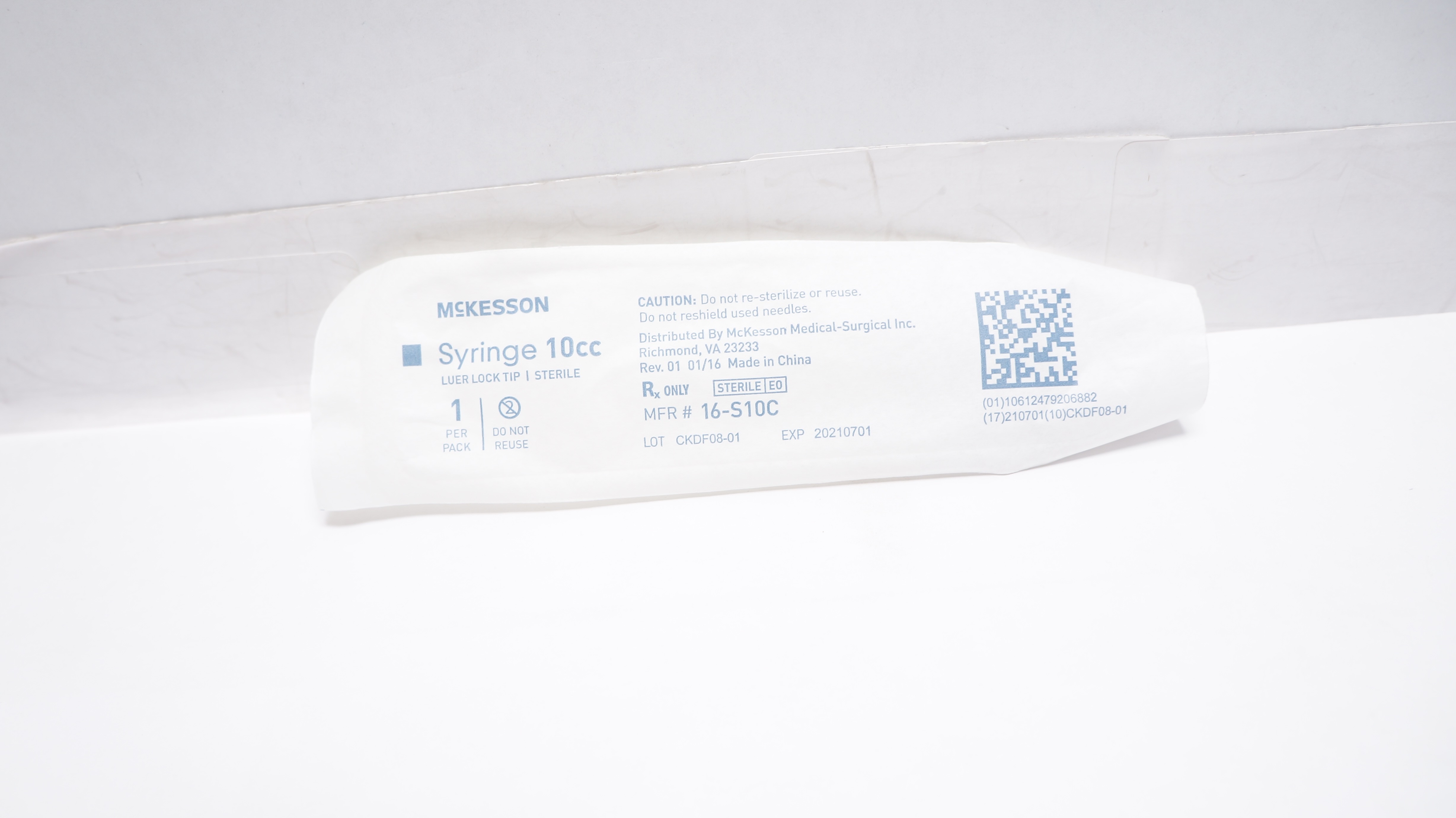 McKesson 16-S10C Syringe 10cc Luer Lock Tip (x)