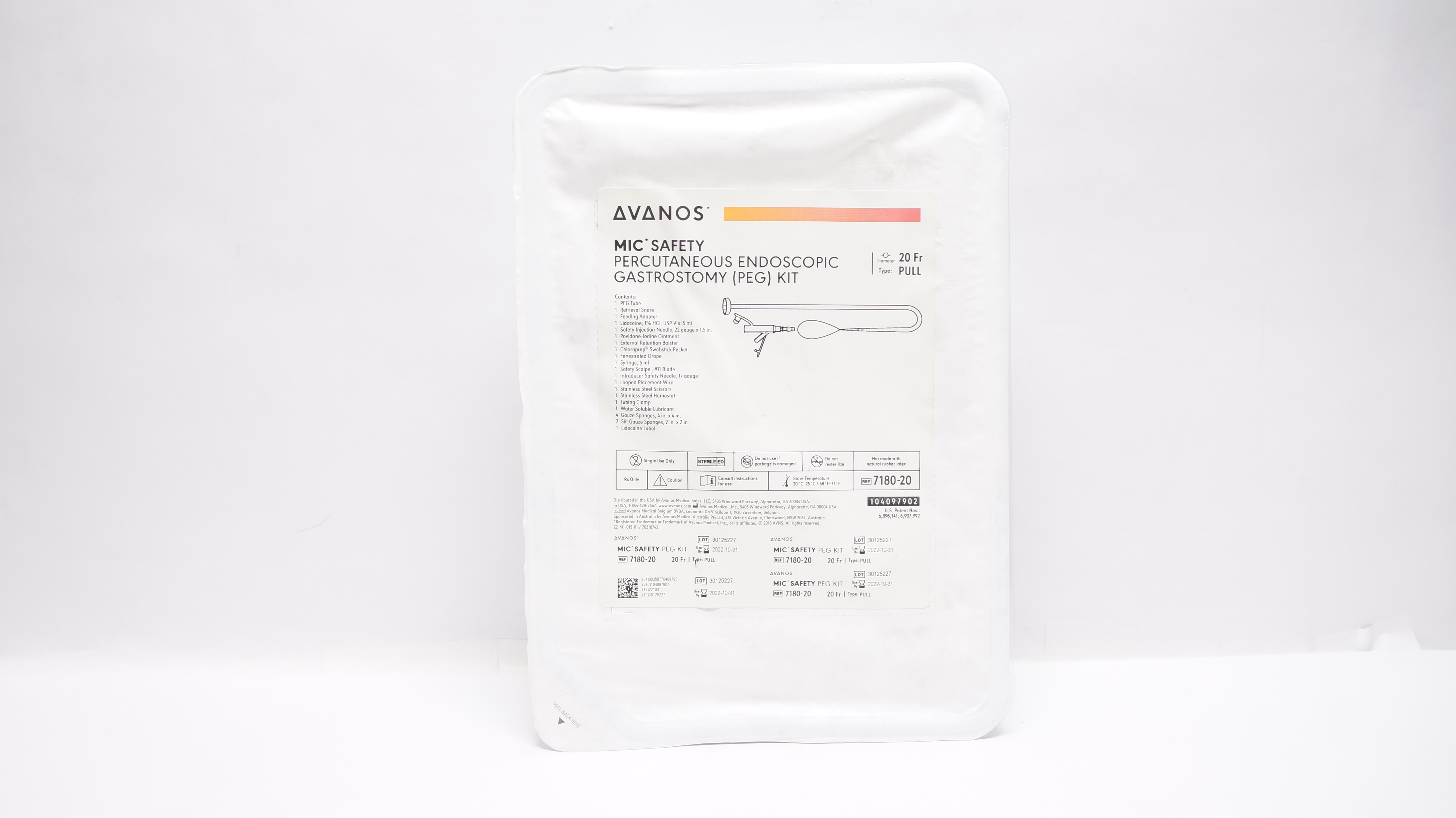 Avanos 718020 Percutaneous Endoscopic Gastrostomy (PEG) Kit 20Fr (x)