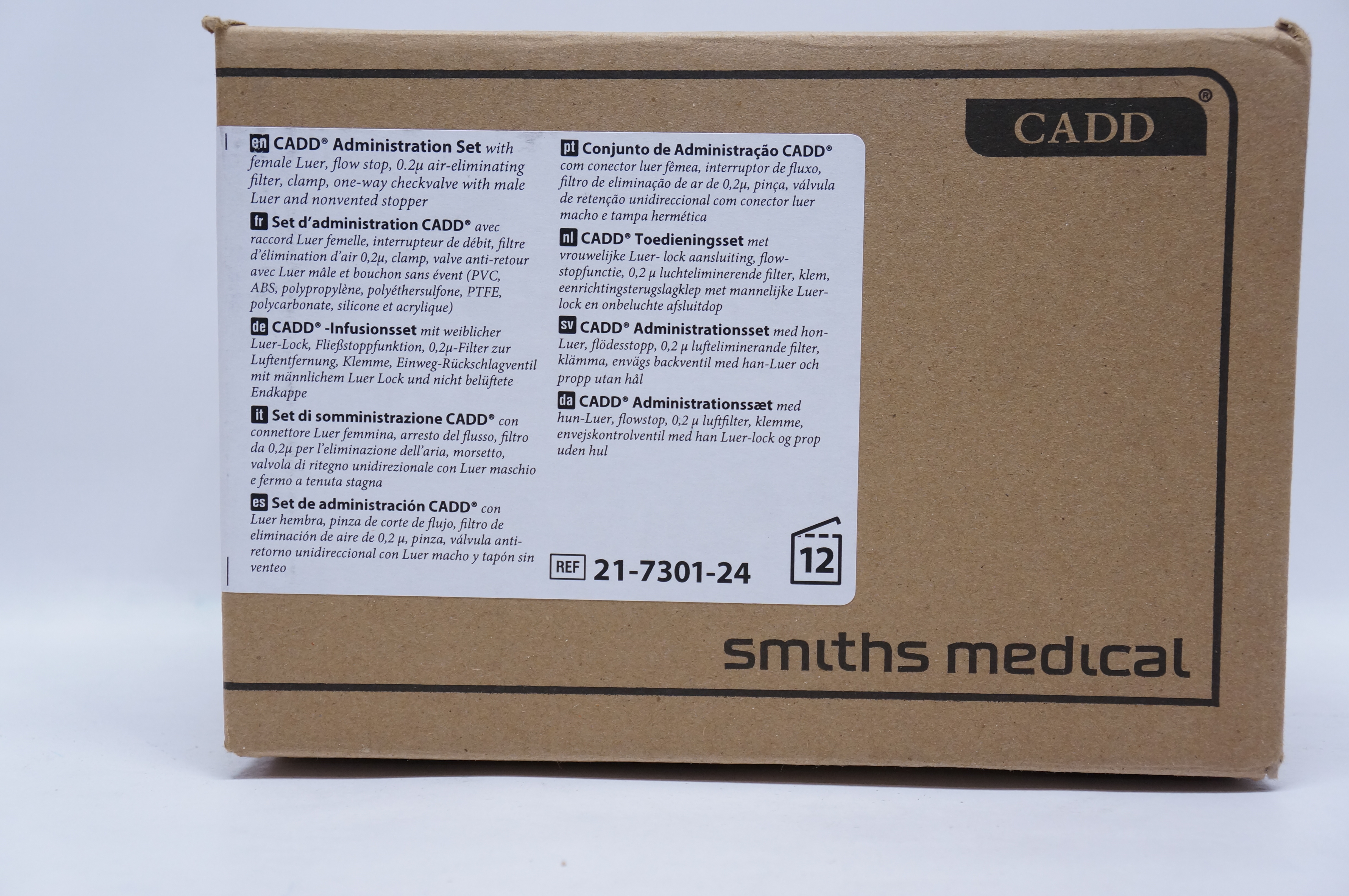 Smiths Medical 21-7301-24 CADD Administration Set 50mL - Box of 12