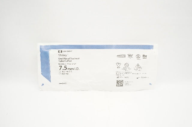 Covidien 86551 Shiley Oral/Nasal Tracheal Tube Cuffed 7.5 ID x 10.3 OD x 26.0mm