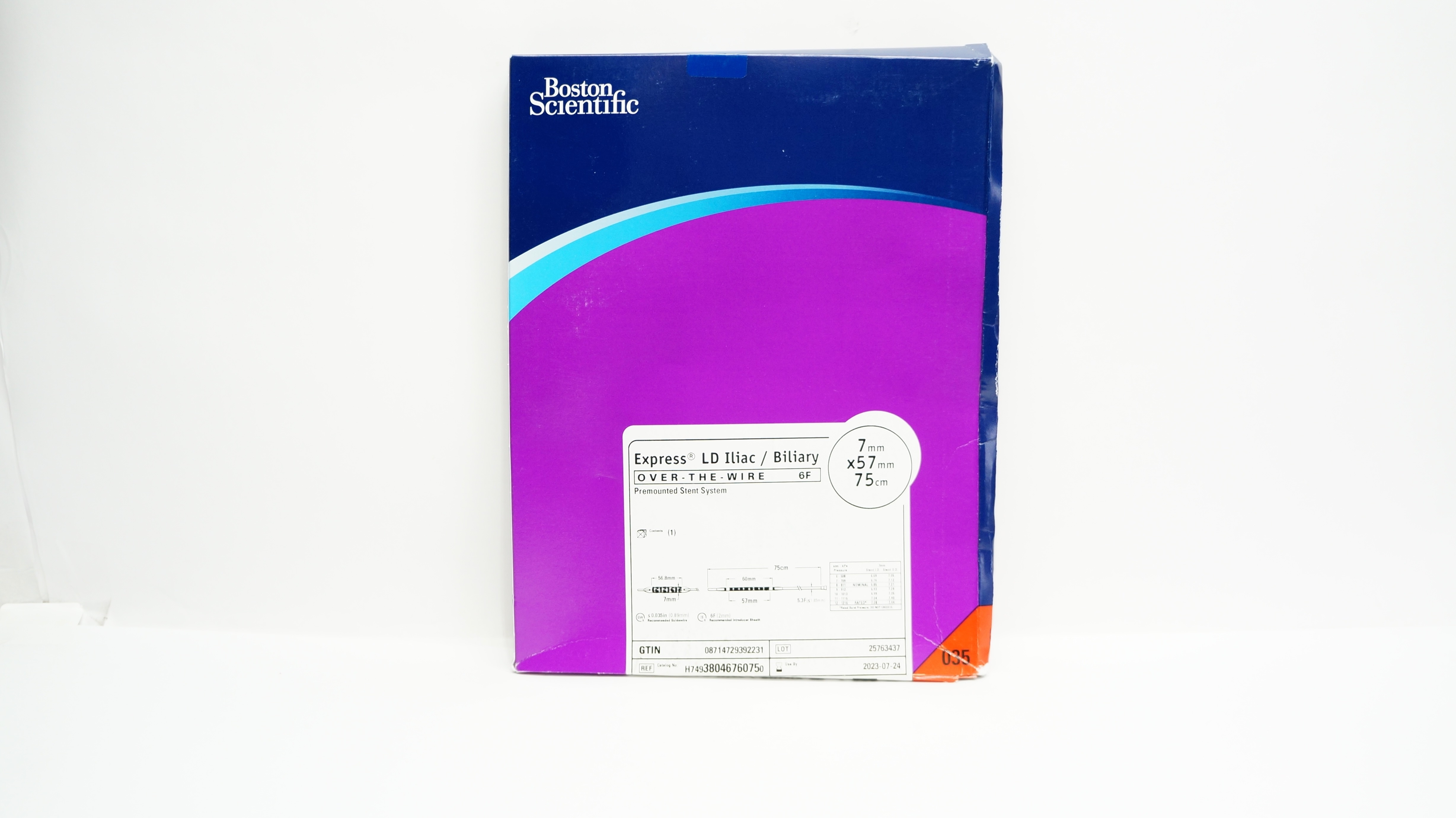 Boston Scientific 3804676075 Express LD Iliac/Biiary 7mm x 57mm x 75cm (x)
