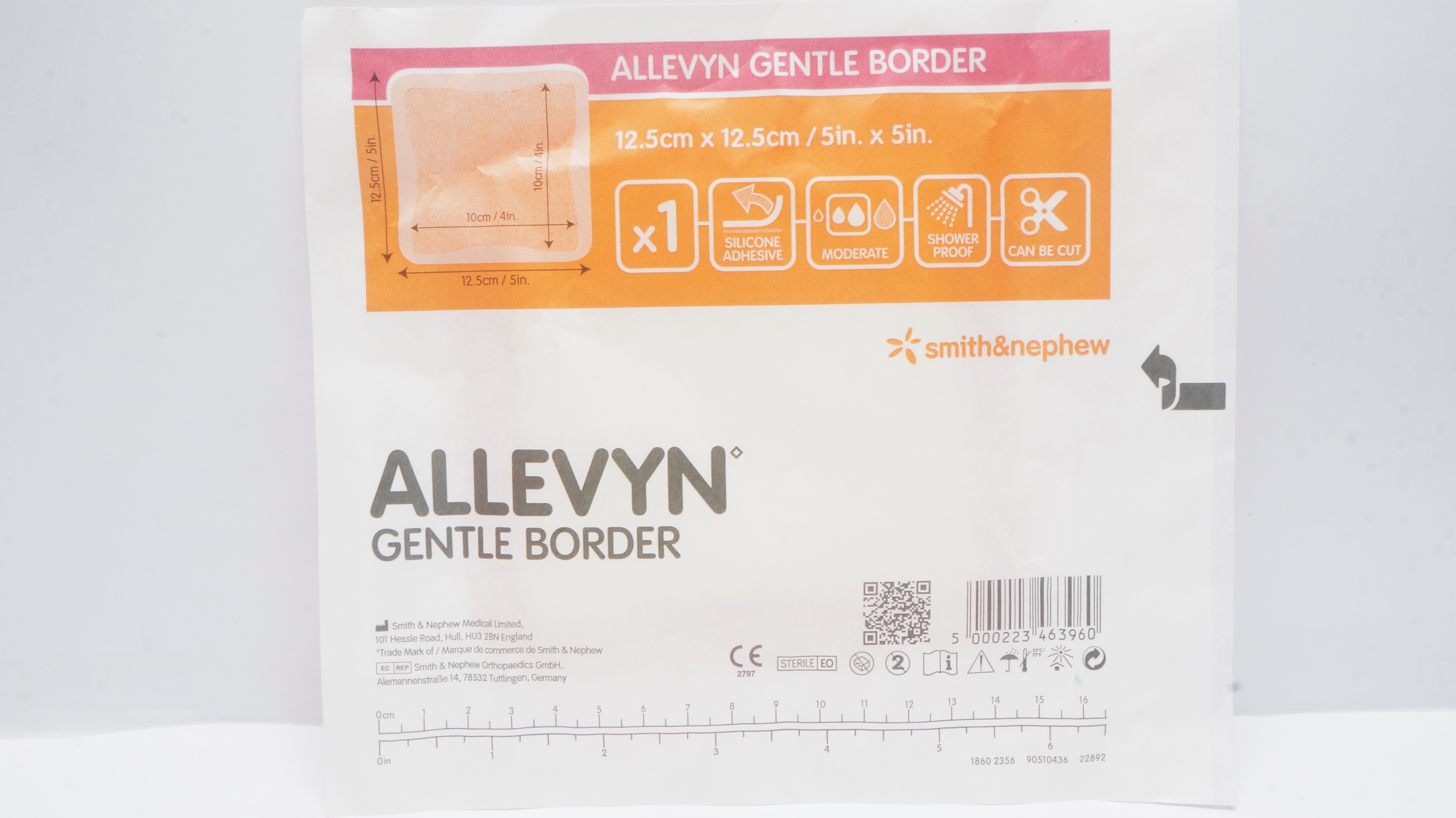 Smith&Nephew 66800279 Allevyn Gentle Border Adhesive Dressing 5inch x 5inch (x)