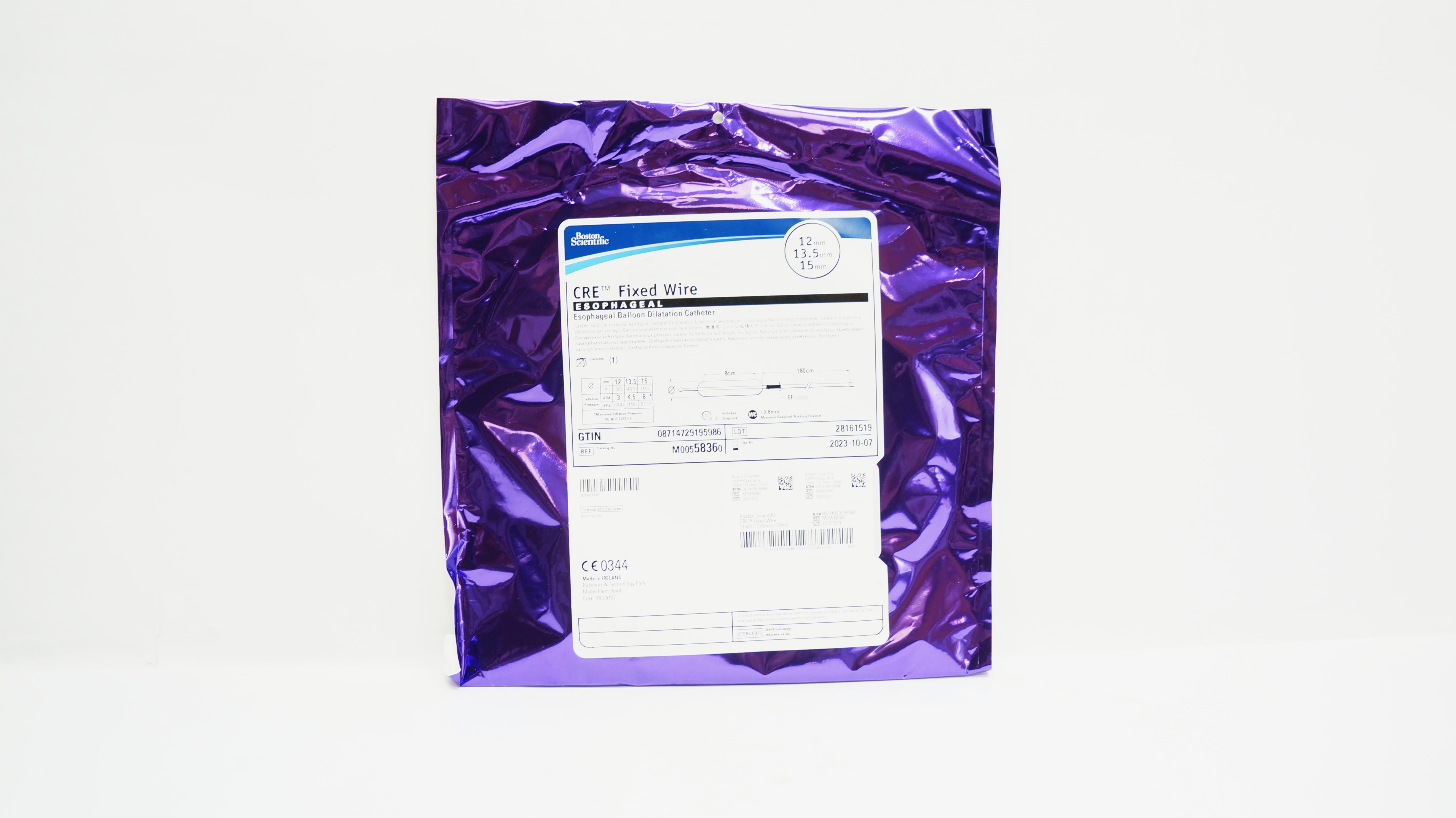 Boston Scientific M00558360 CRE Esophageal Dilatation Cath. 12 x 13.5 x 15mm (x)