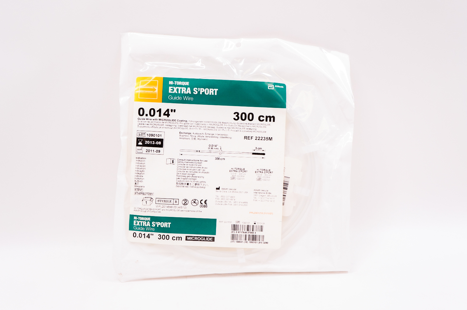 Abbott 22235M Hi-Torque Extra S'Port Guide Wire 0.014inch x 300cm (x)