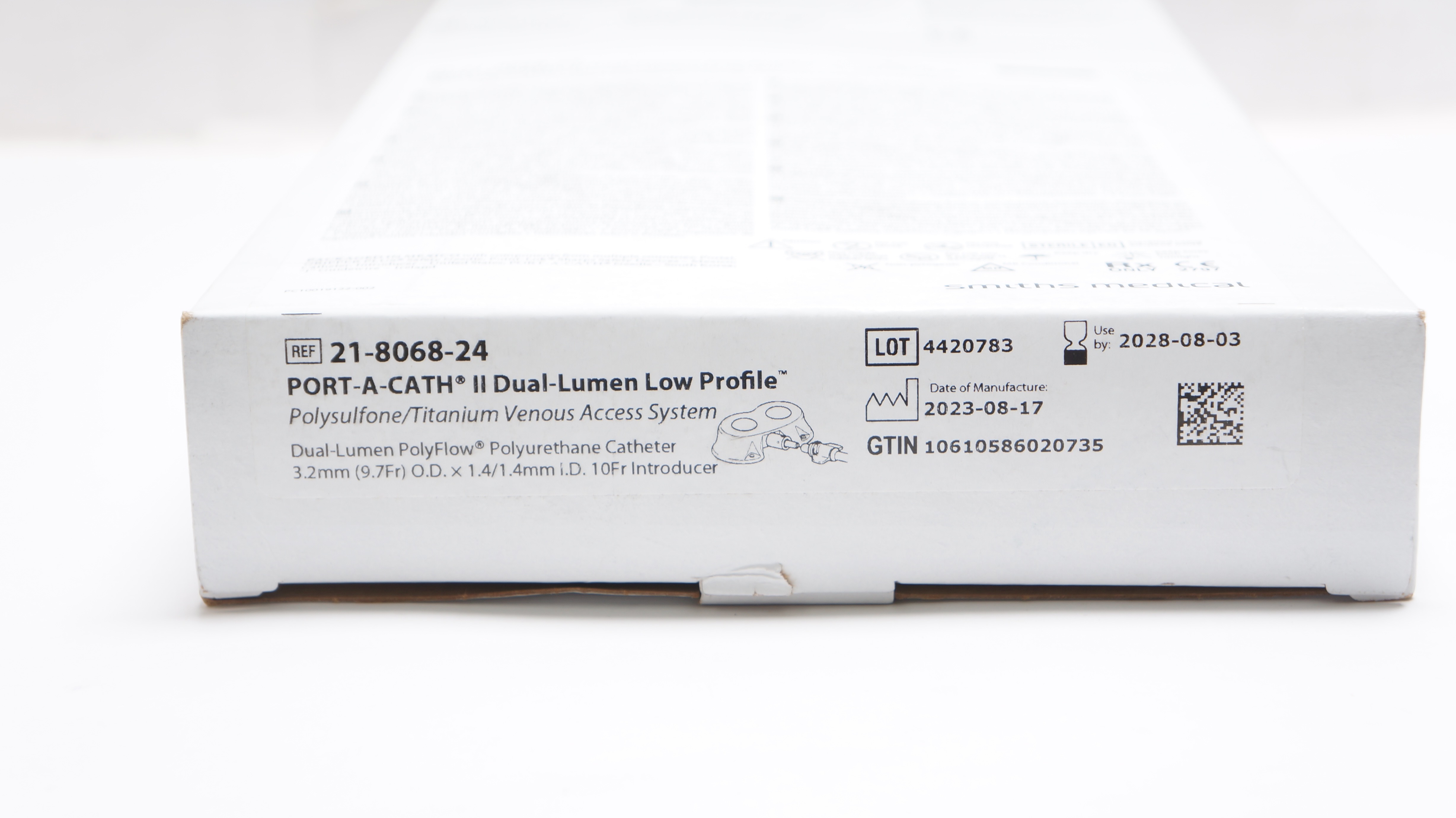 Smiths Medical 21-8068-24 Deltec Port-A-Cath II Dual-Lumen Low Profile