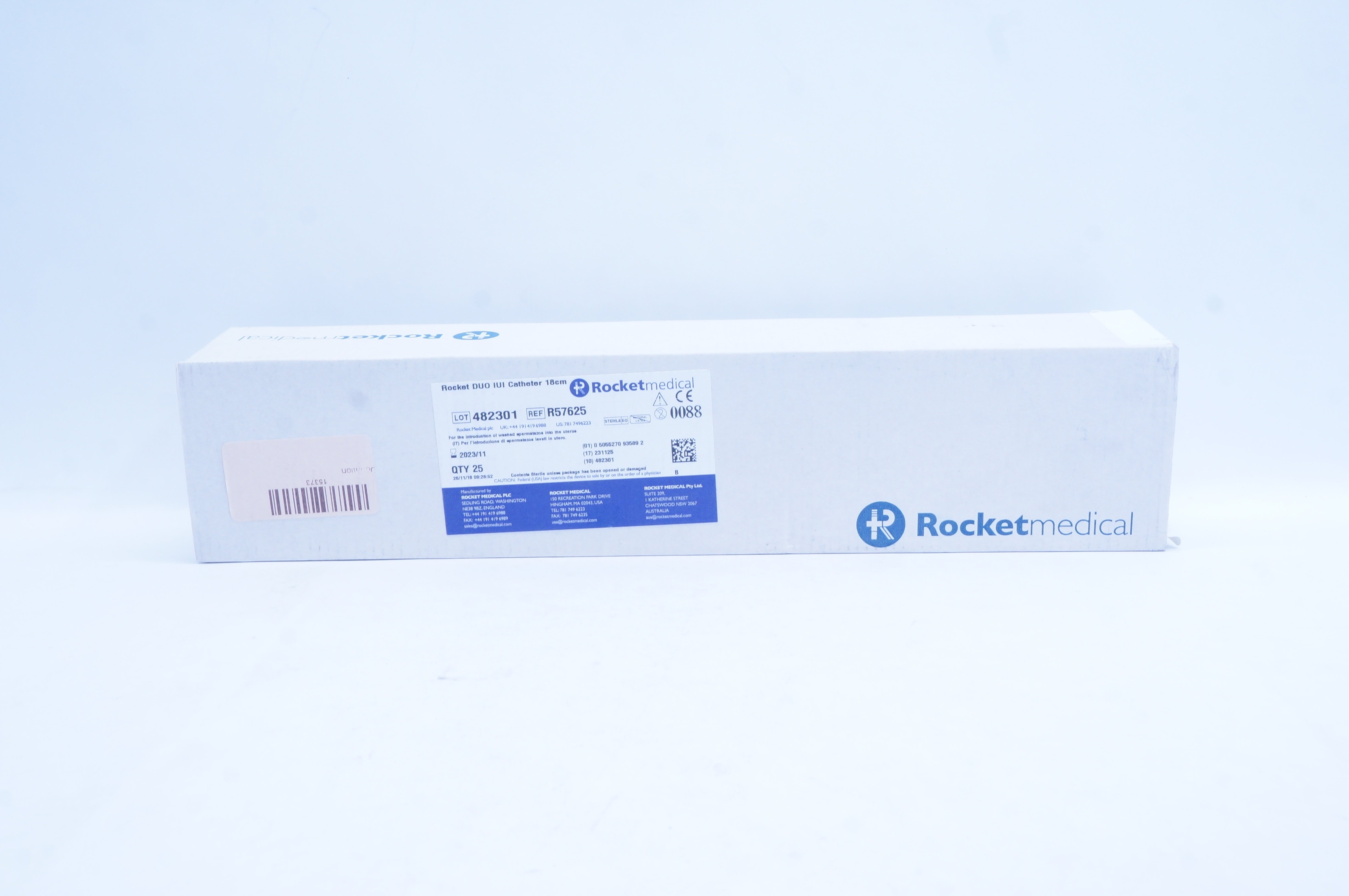 Rocket Medical R57625 DUO IUI Catheter 18cm - Box of 25