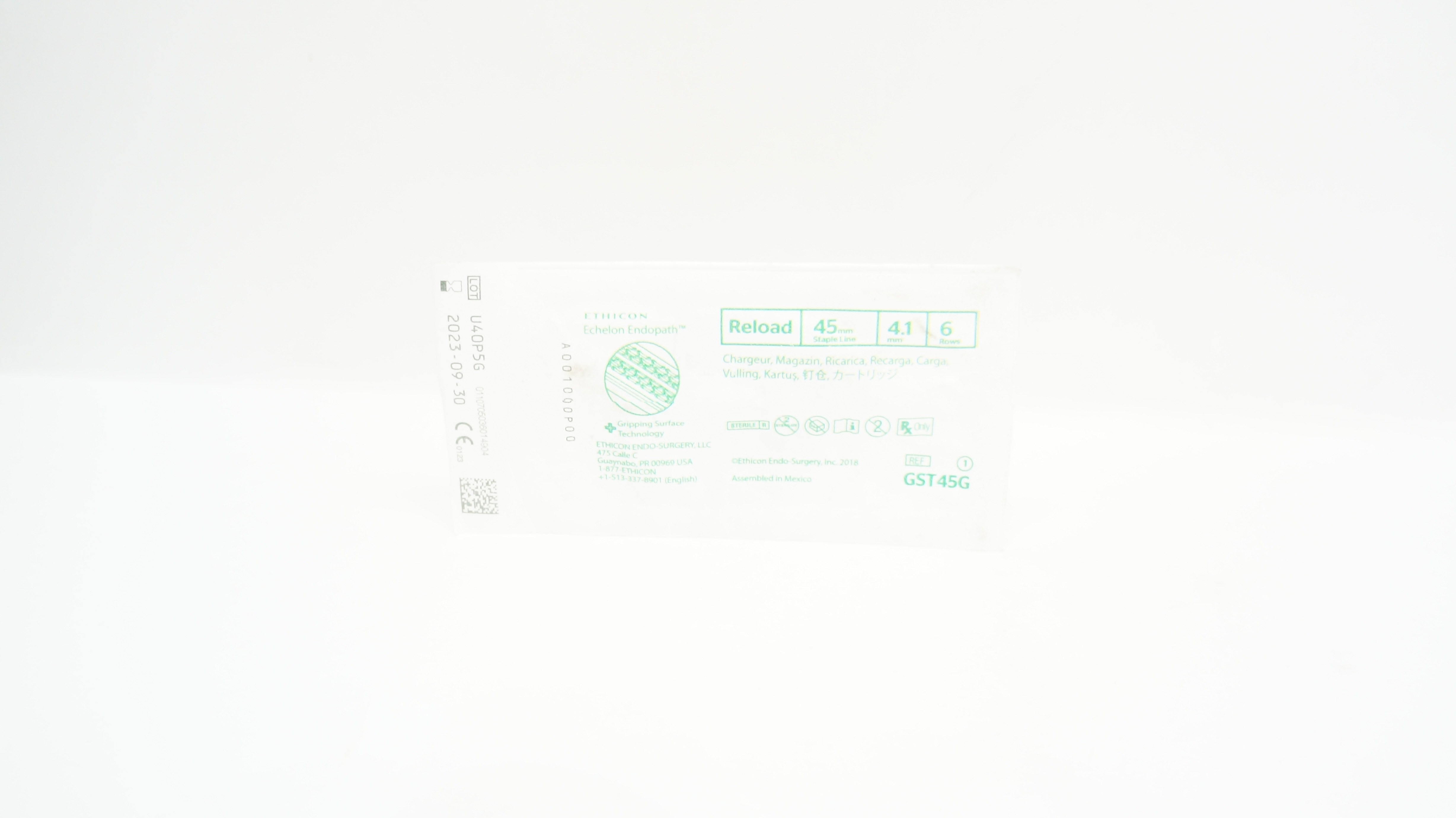 Ethicon GST45G Echelon Endopath Chargeur Reload 45mm Staple Line 4.1mm 6 Rows(x)