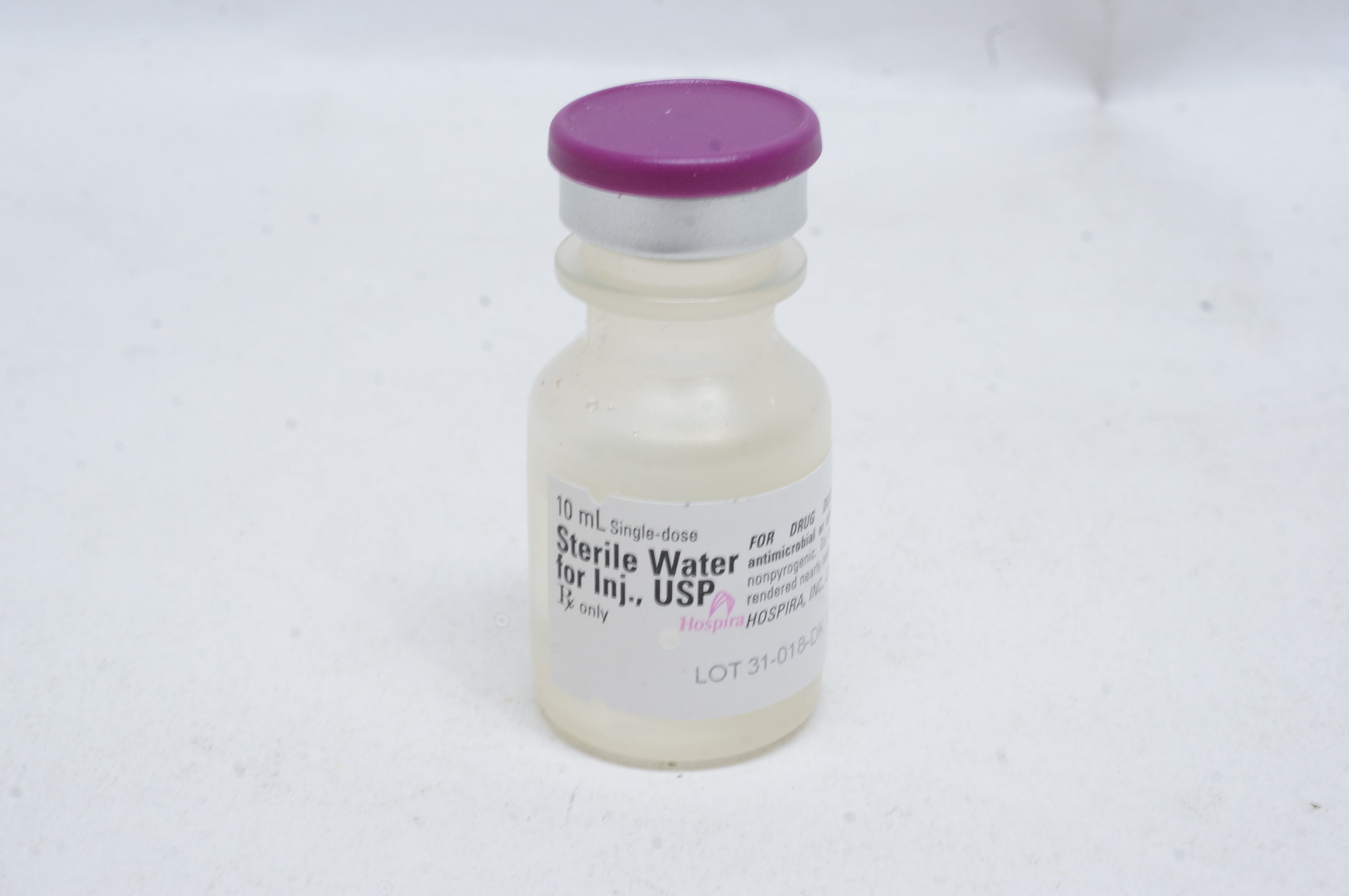 Hospira RL1070 Sterile Water for Injection, USP 10mL (x)