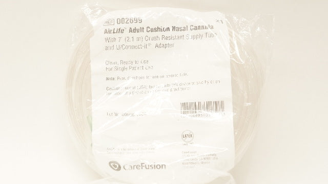 CareFusion 002699 AirLife Adult Cushion Nasal Cannula w/Supply Tube 7ft.