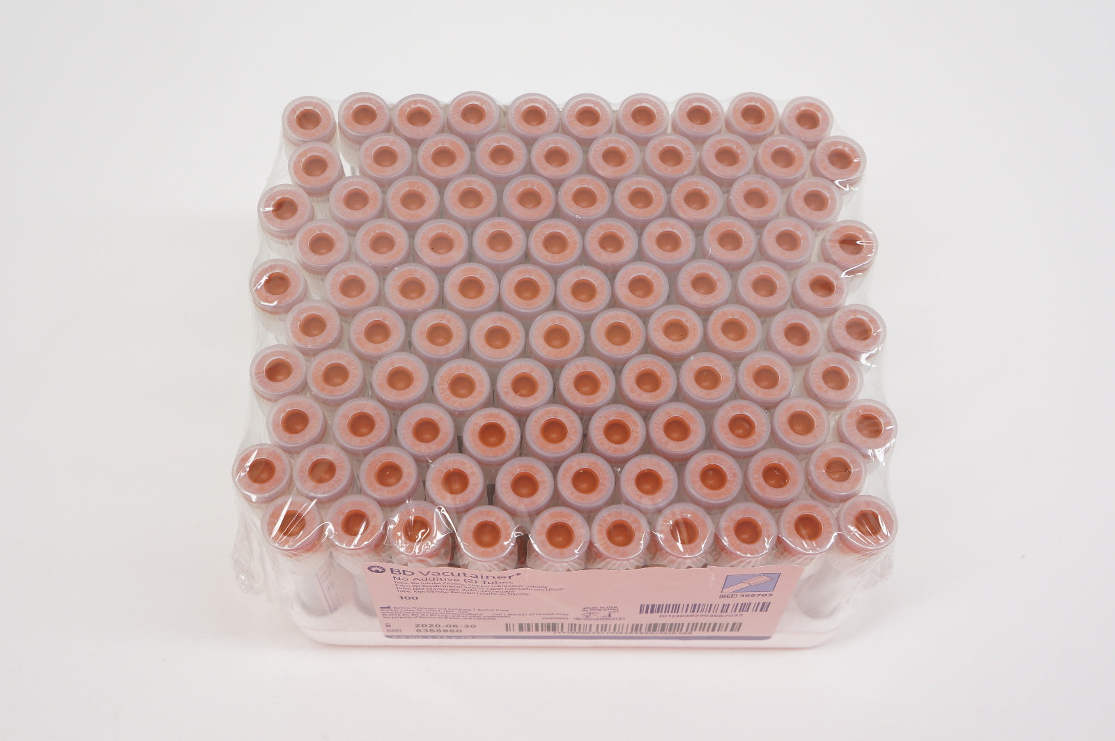 BD 366703 Vacutainer No Additive Z Tubes 3.0mL, 13 x 75mm - Box of 100