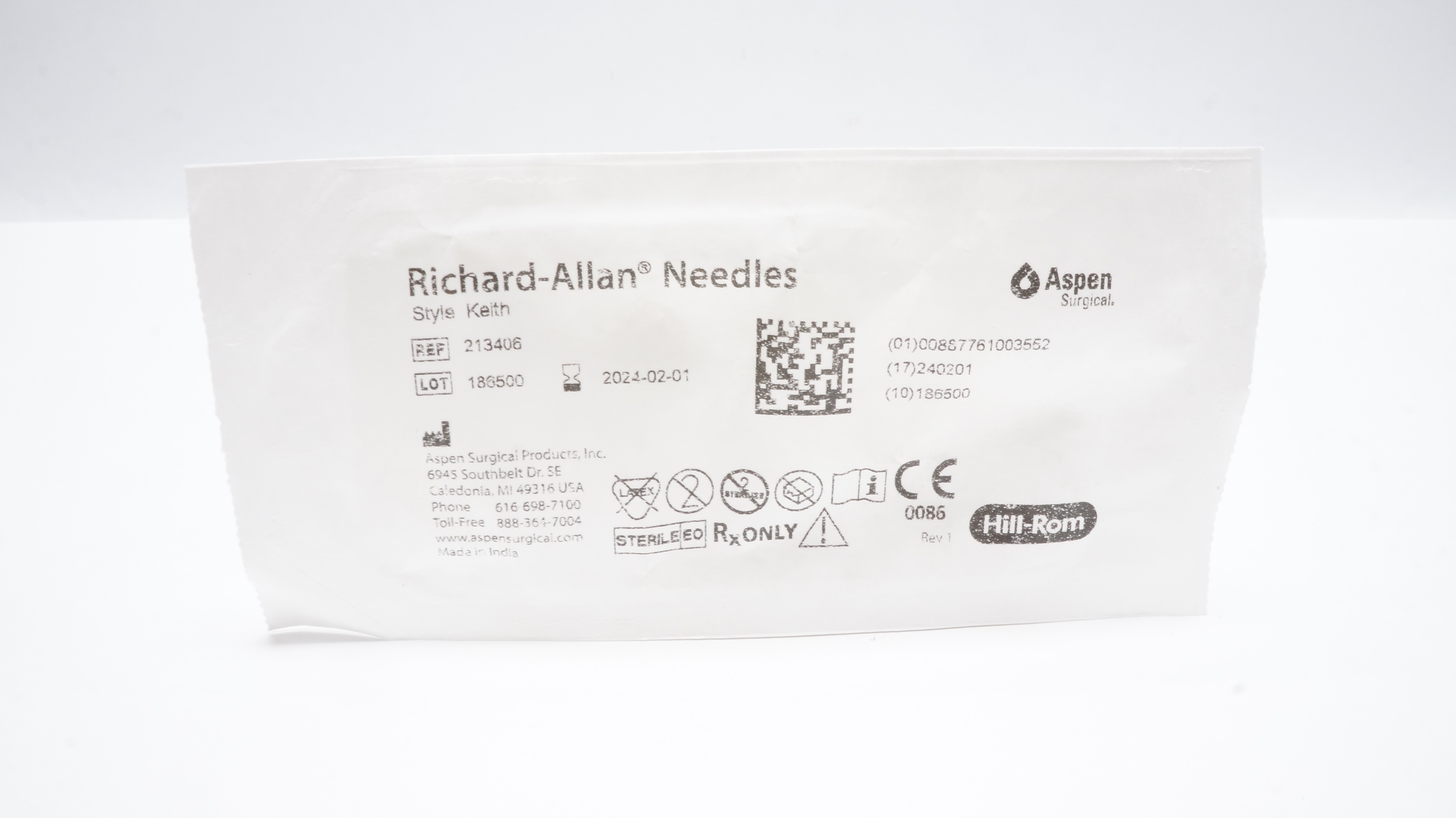 Aspen 213406 Richard-Allan Ndle Straight Cutting Keith's Abdominal (x)-Pack of 2