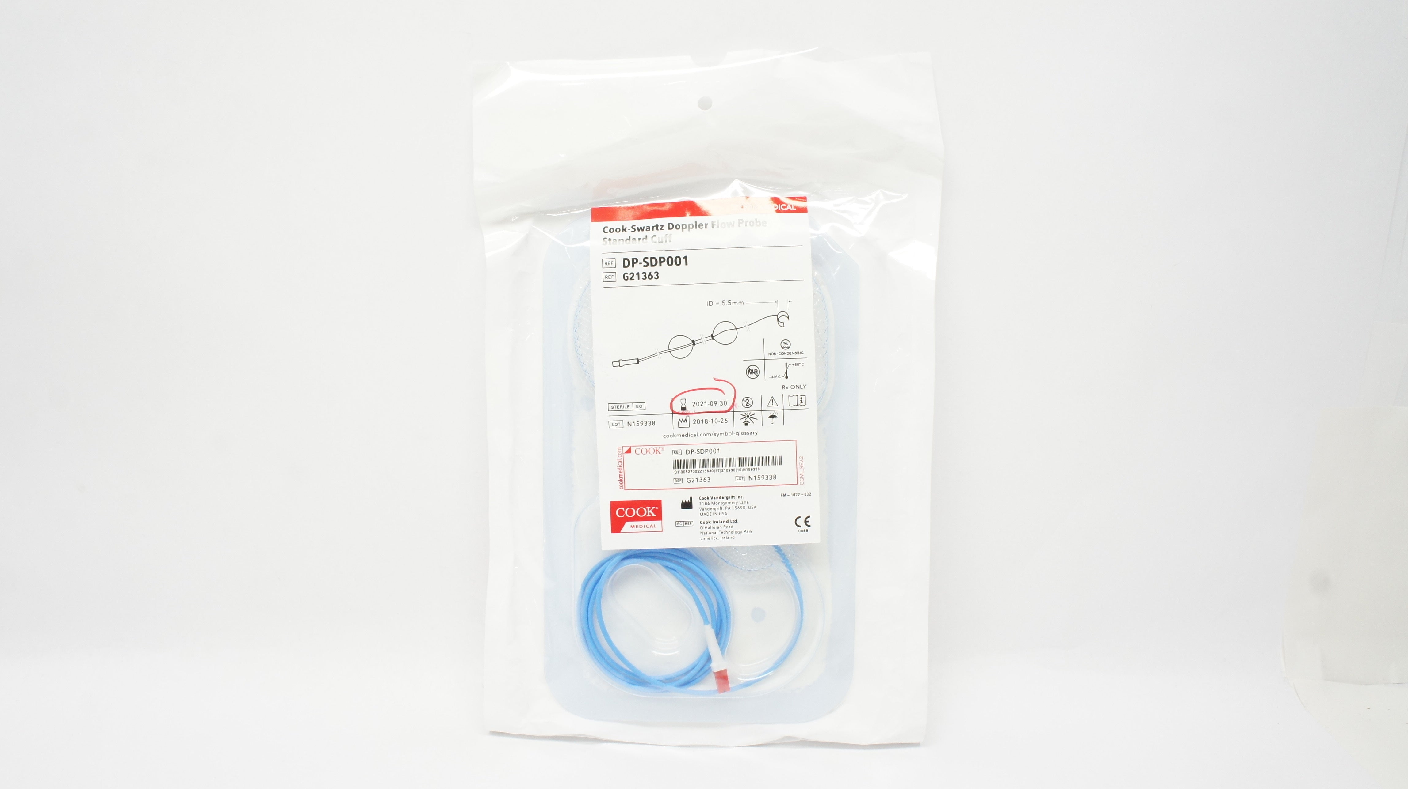 Cook Medical G21363 Cook-Swartz Doppler Flow Probe Standard Cuff, I.D. 5.5mm (x)