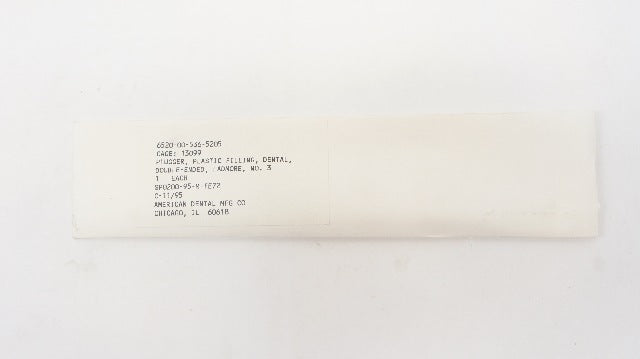 American Dental 13099 Plugger, Plastic Filling Dental Double-Ended Ladmore #3