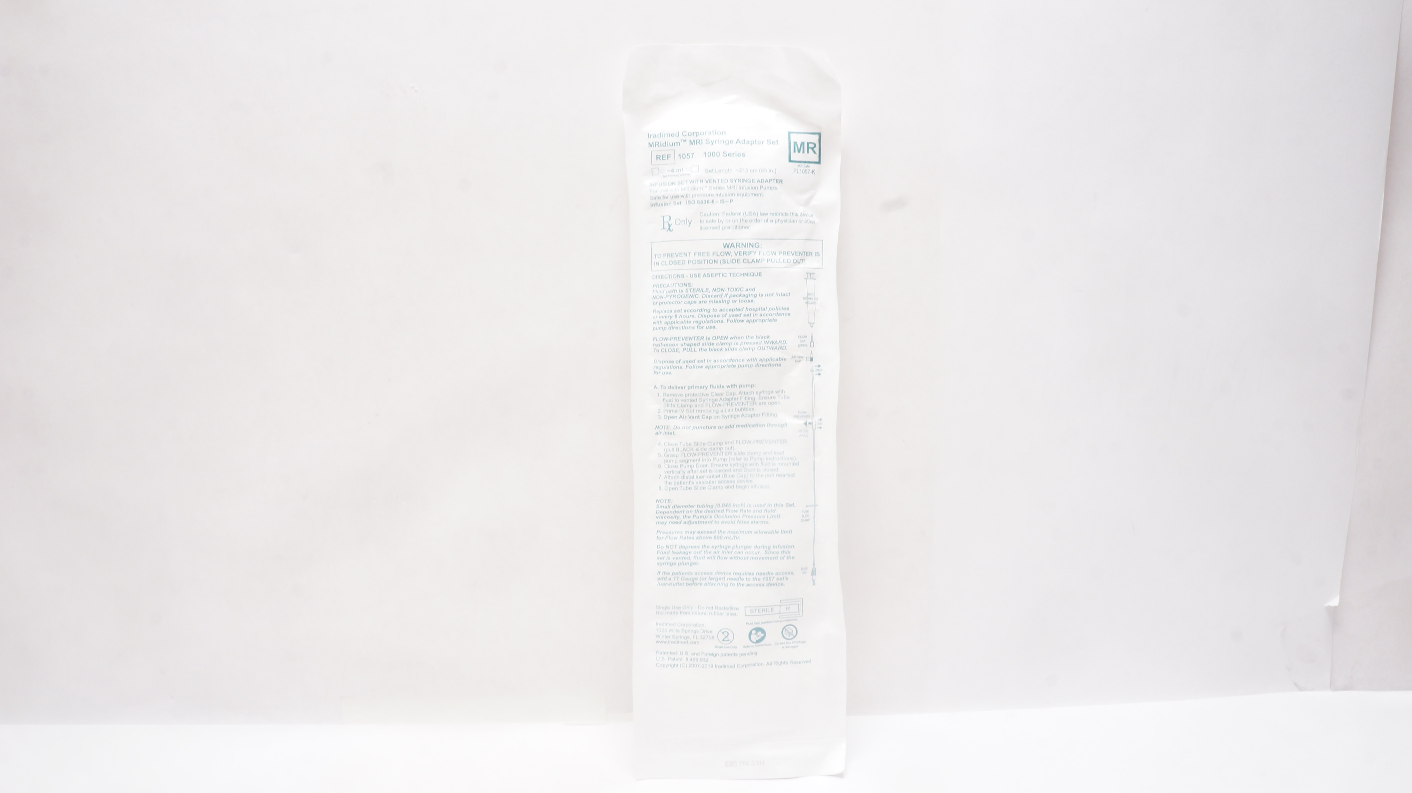 Iradimed 1057 MRidium MRI Syringe Adapter Set 1000 Series 4ml x 85inch (x)